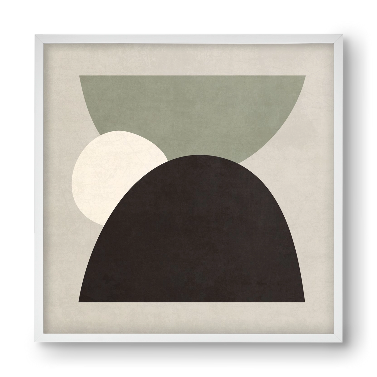 ABSTRACT ART - GEOMETRIC SHAPES 01, 40x40 cm (40x40 cm), Fehér keret