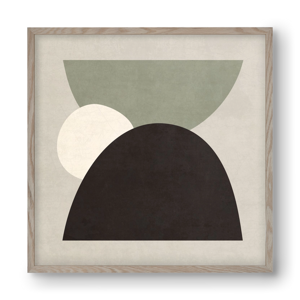 ABSTRACT ART - GEOMETRIC SHAPES 01, 40x40 cm (40x40 cm), Tölgy keret