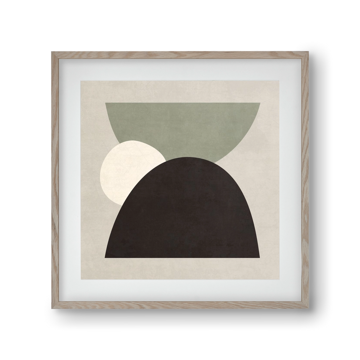 ABSTRACT ART - GEOMETRIC SHAPES 01, 30x30 cm (20x20 cm), Tölgy keret, paszpartuval