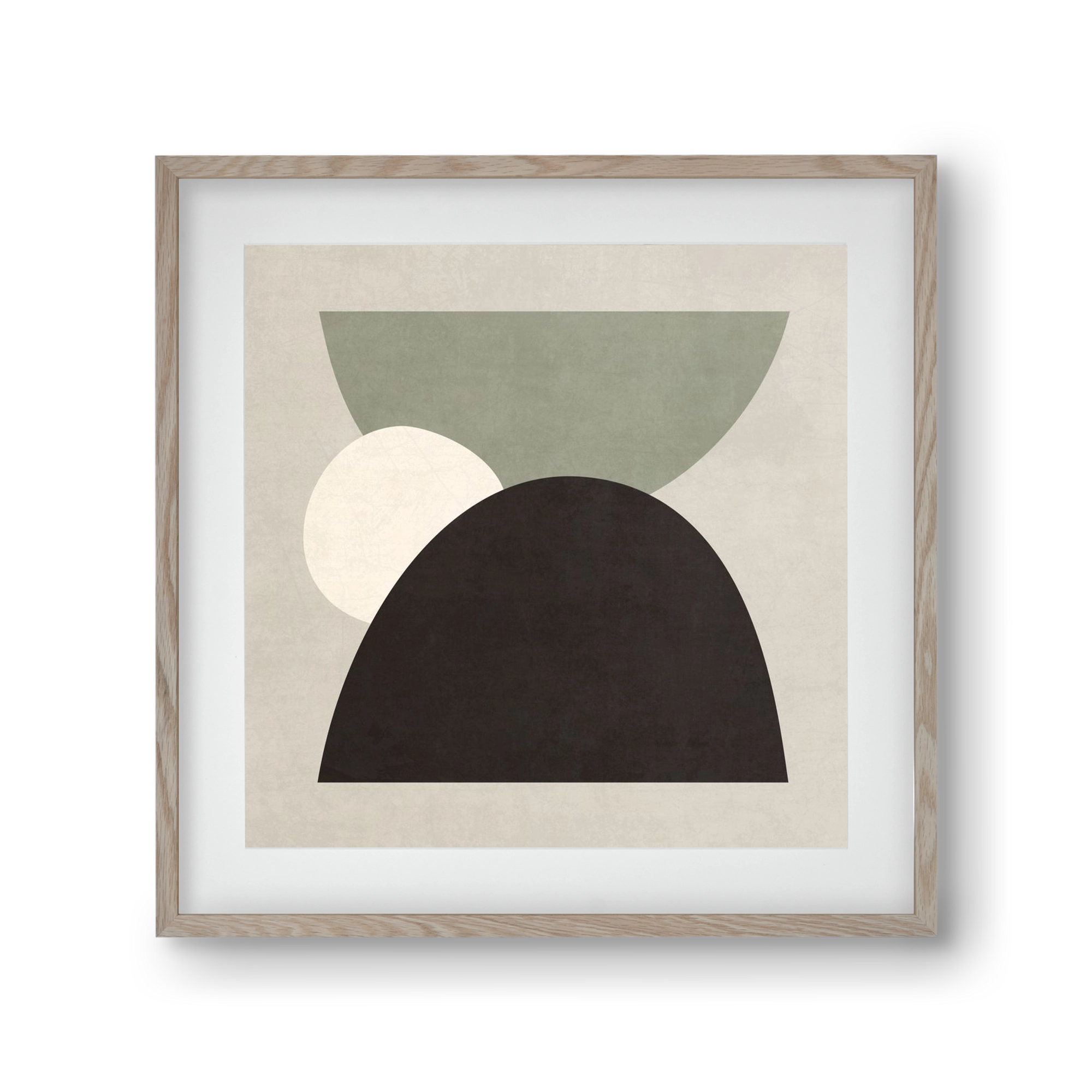 ABSTRACT ART - GEOMETRIC SHAPES 01, 30x30 cm (20x20 cm), Tölgy keret, paszpartuval