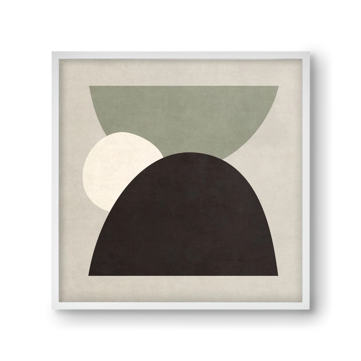 ABSTRACT ART - GEOMETRIC SHAPES 01, 30x30 cm (30x30 cm), Fehér keret