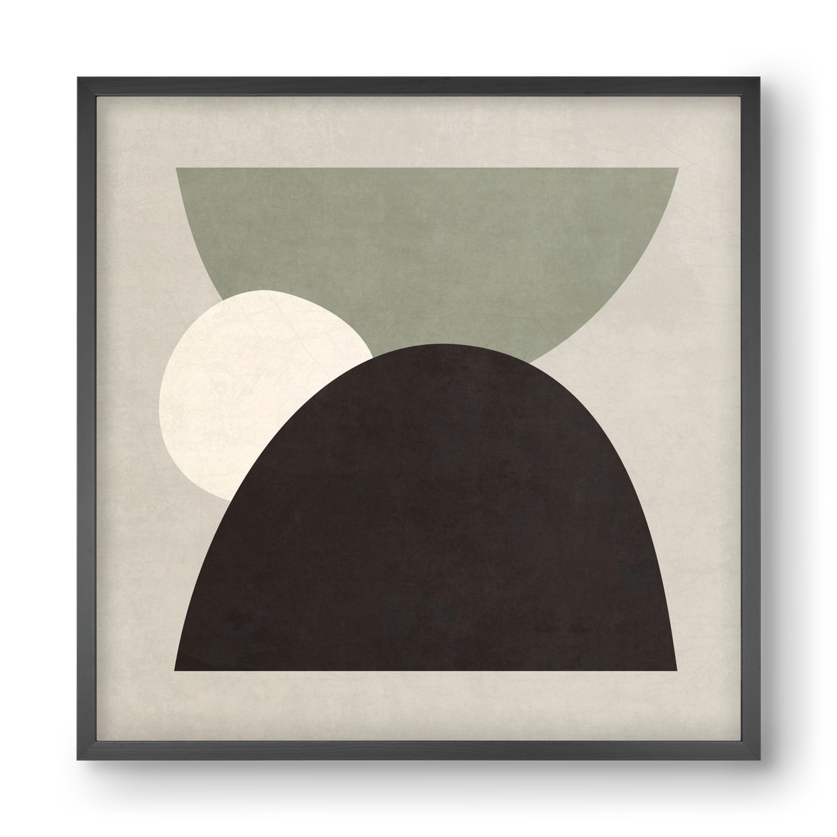 ABSTRACT ART - GEOMETRIC SHAPES 01, 40x40 cm (40x40 cm), Fekete keret