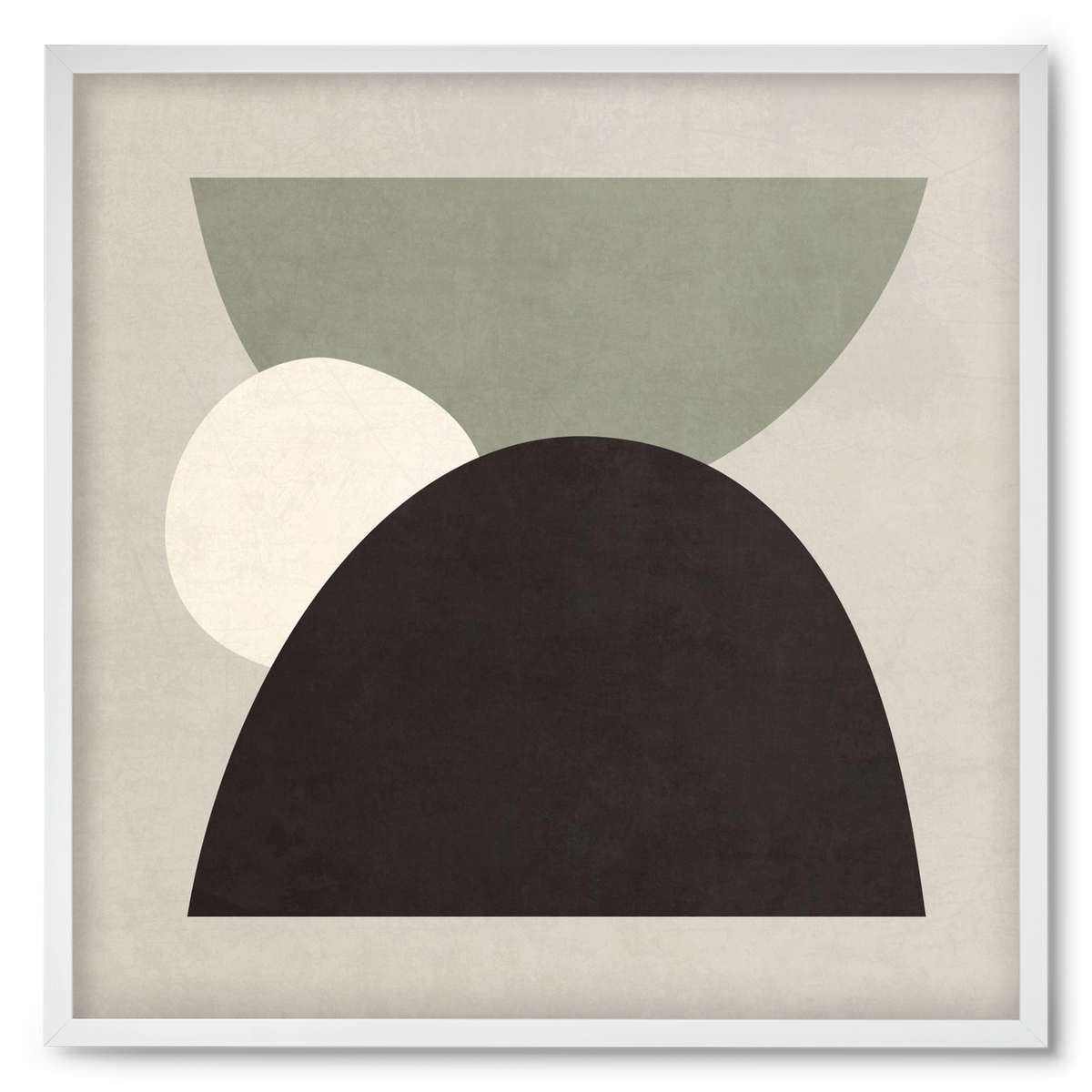 ABSTRACT ART - GEOMETRIC SHAPES 01, 50x50 cm (50x50 cm), Fehér keret