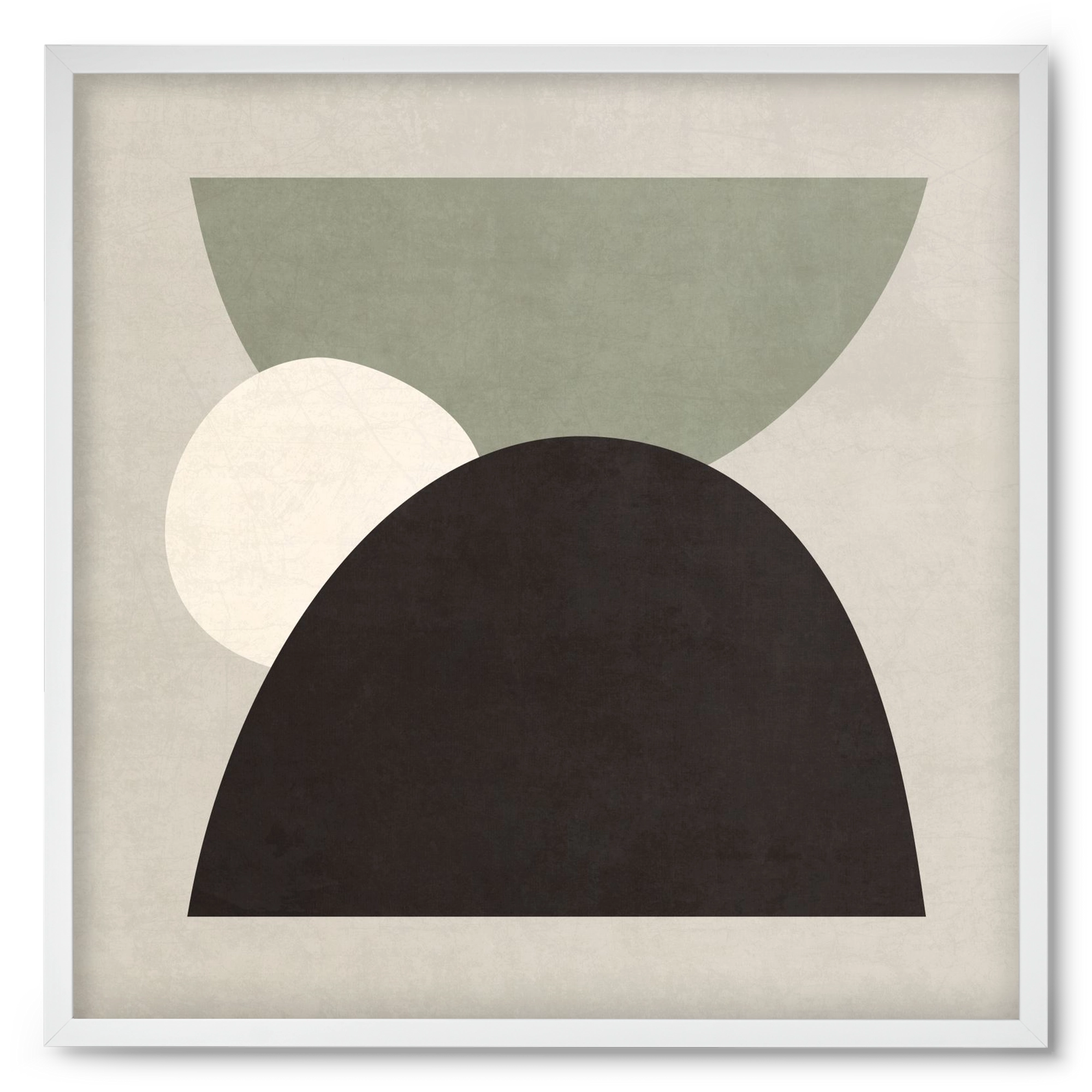 ABSTRACT ART - GEOMETRIC SHAPES 01, 50x50 cm (50x50 cm), Fehér keret