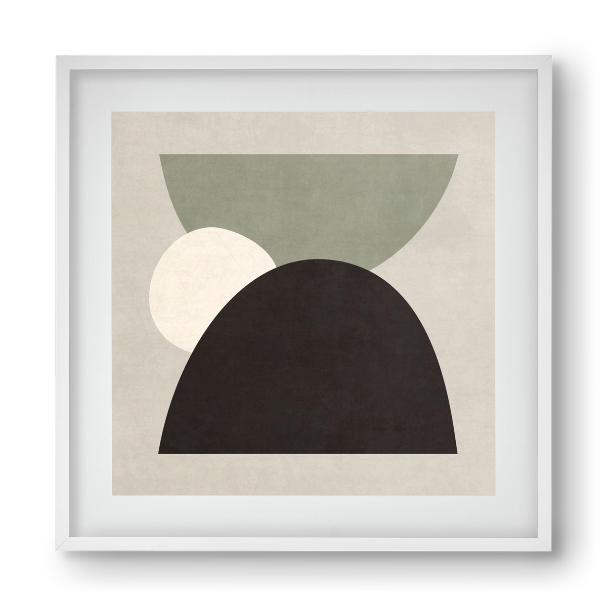 ABSTRACT ART - GEOMETRIC SHAPES 01, 40x40 cm (30x30 cm), Fehér keret, paszpartuval