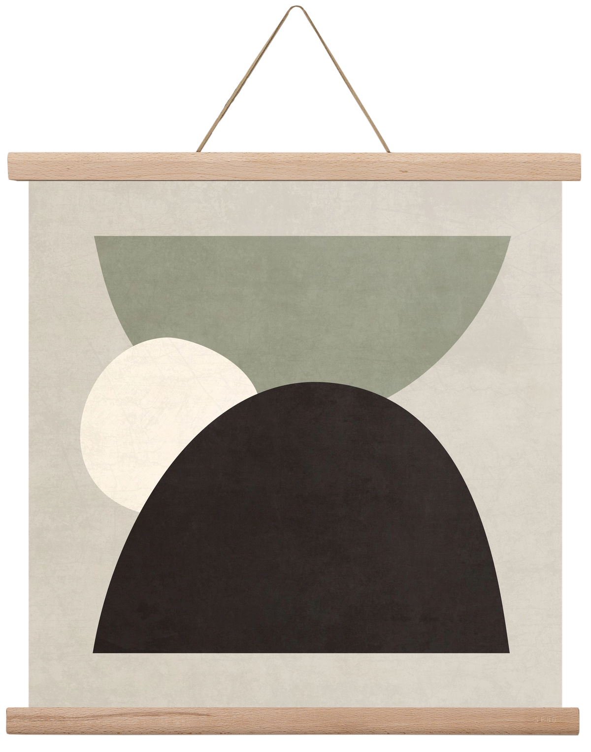 ABSTRACT ART - GEOMETRIC SHAPES 01, 40x40 cm (40x40 cm), Tölgy akasztó