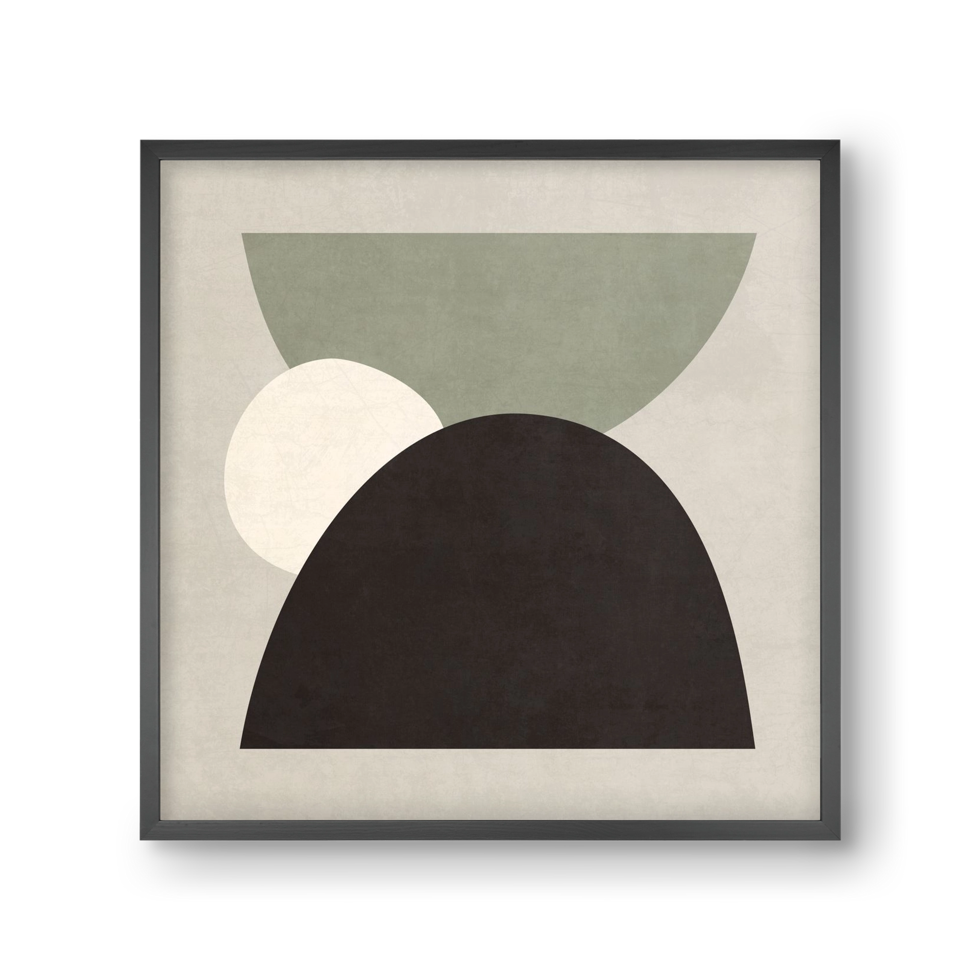 ABSTRACT ART - GEOMETRIC SHAPES 01, 30x30 cm (30x30 cm), Fekete keret