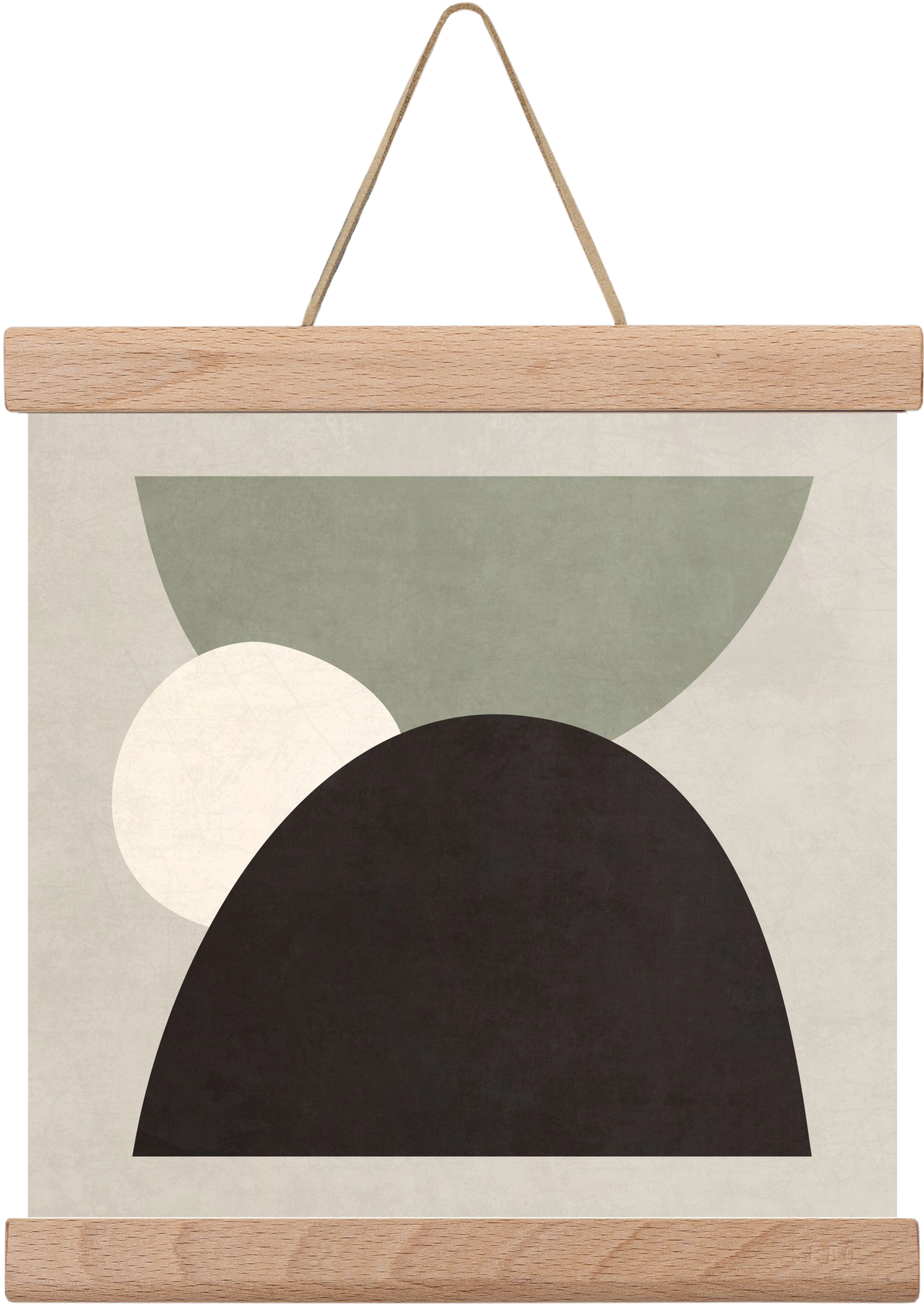 ABSTRACT ART - GEOMETRIC SHAPES 01, 20x20 cm (20x20 cm), Tölgy akasztó