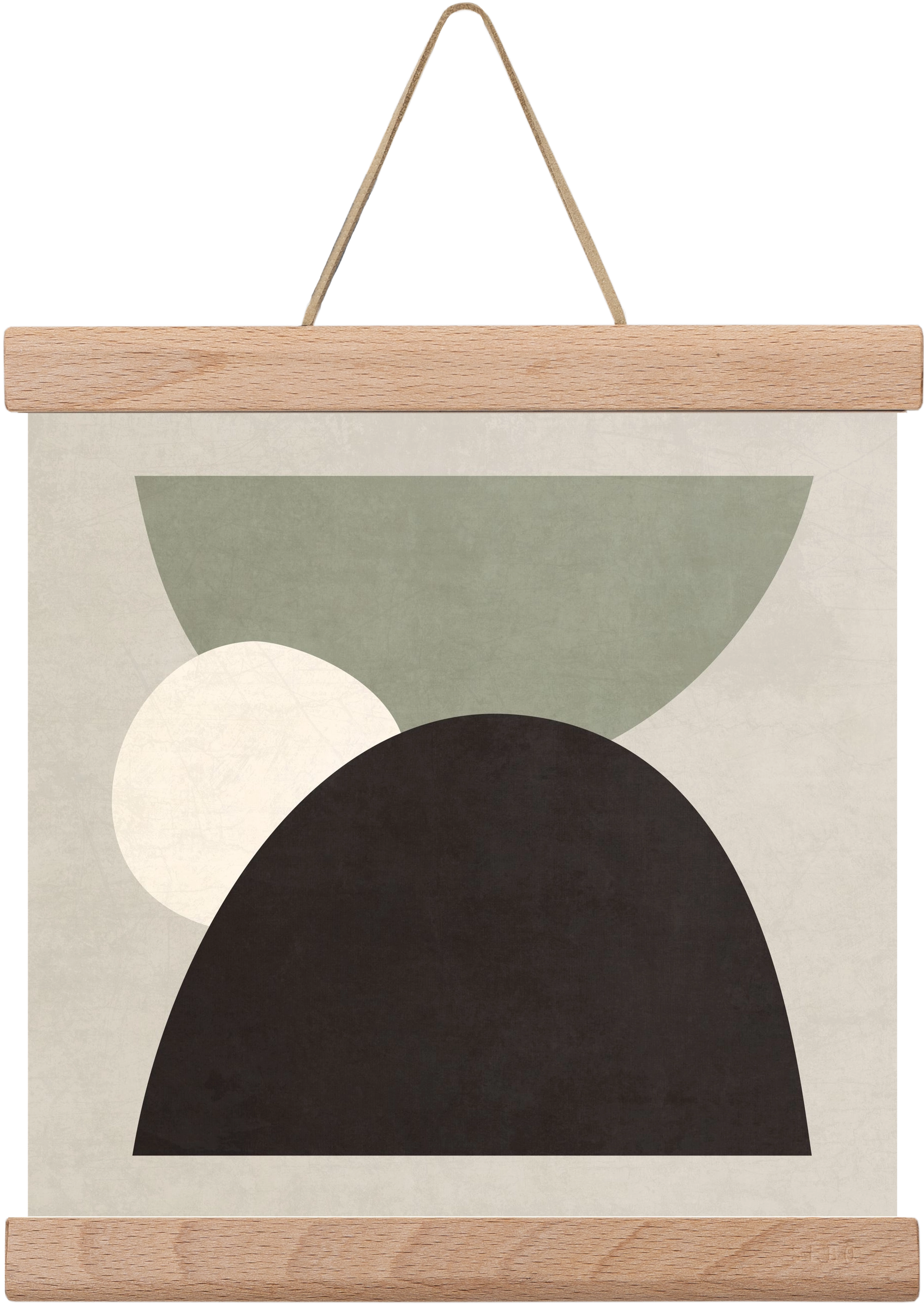 ABSTRACT ART - GEOMETRIC SHAPES 01, 20x20 cm (20x20 cm), Tölgy akasztó