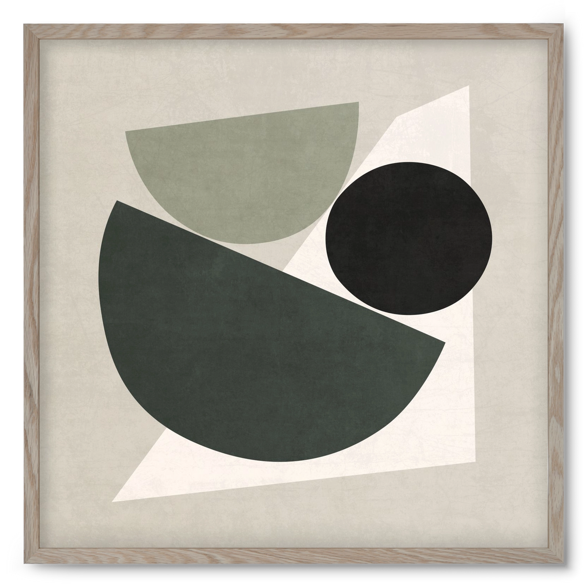 ABSTRACT ART - GEOMETRIC SHAPES 04, 50x50 cm (50x50 cm), Tölgy keret