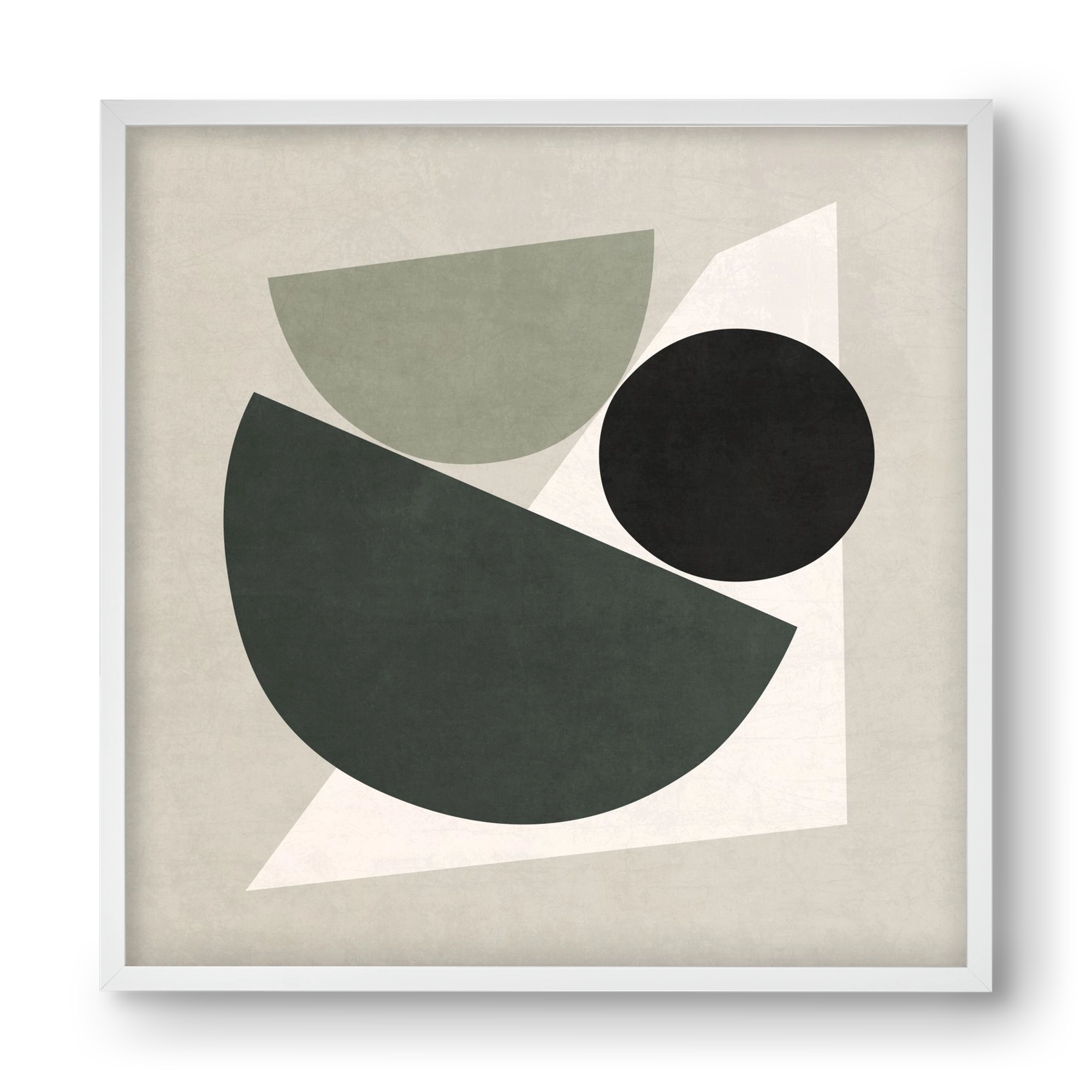 ABSTRACT ART - GEOMETRIC SHAPES 04, 40x40 cm (40x40 cm), Fehér keret
