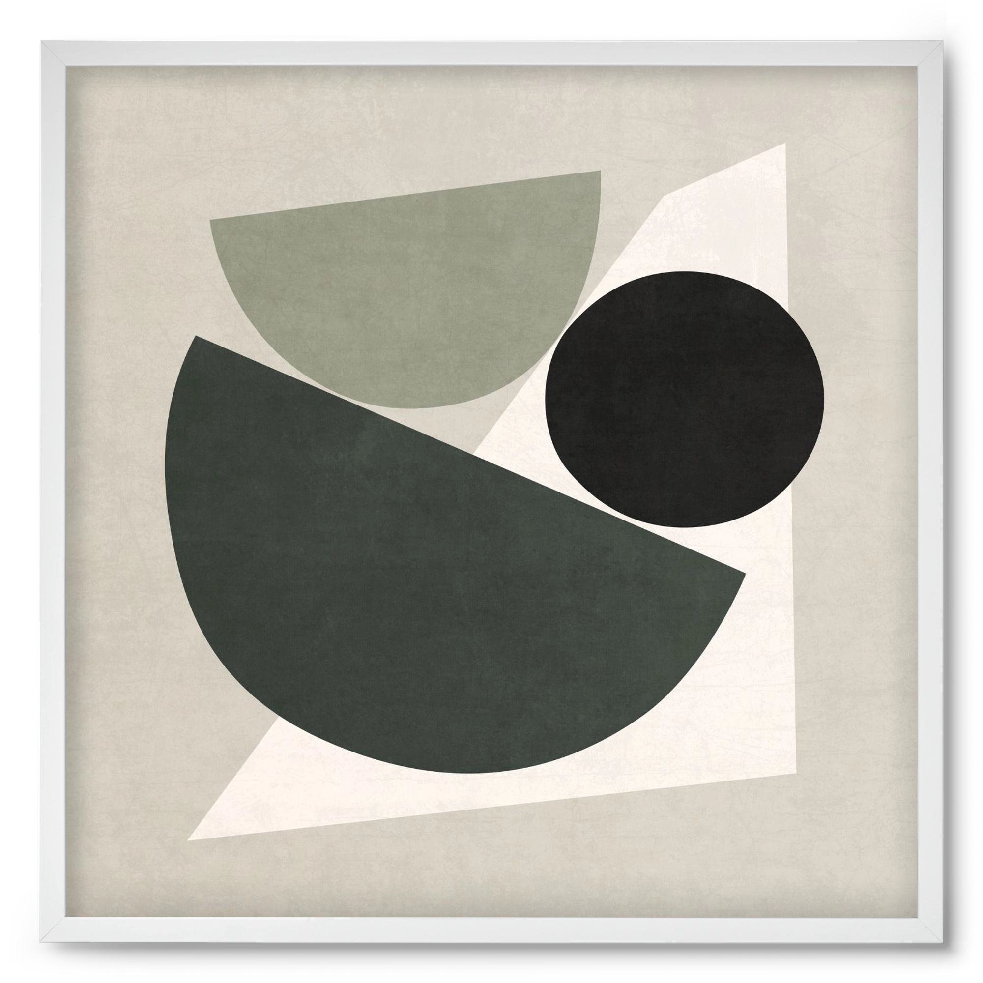 ABSTRACT ART - GEOMETRIC SHAPES 04, 50x50 cm (50x50 cm), Fehér keret