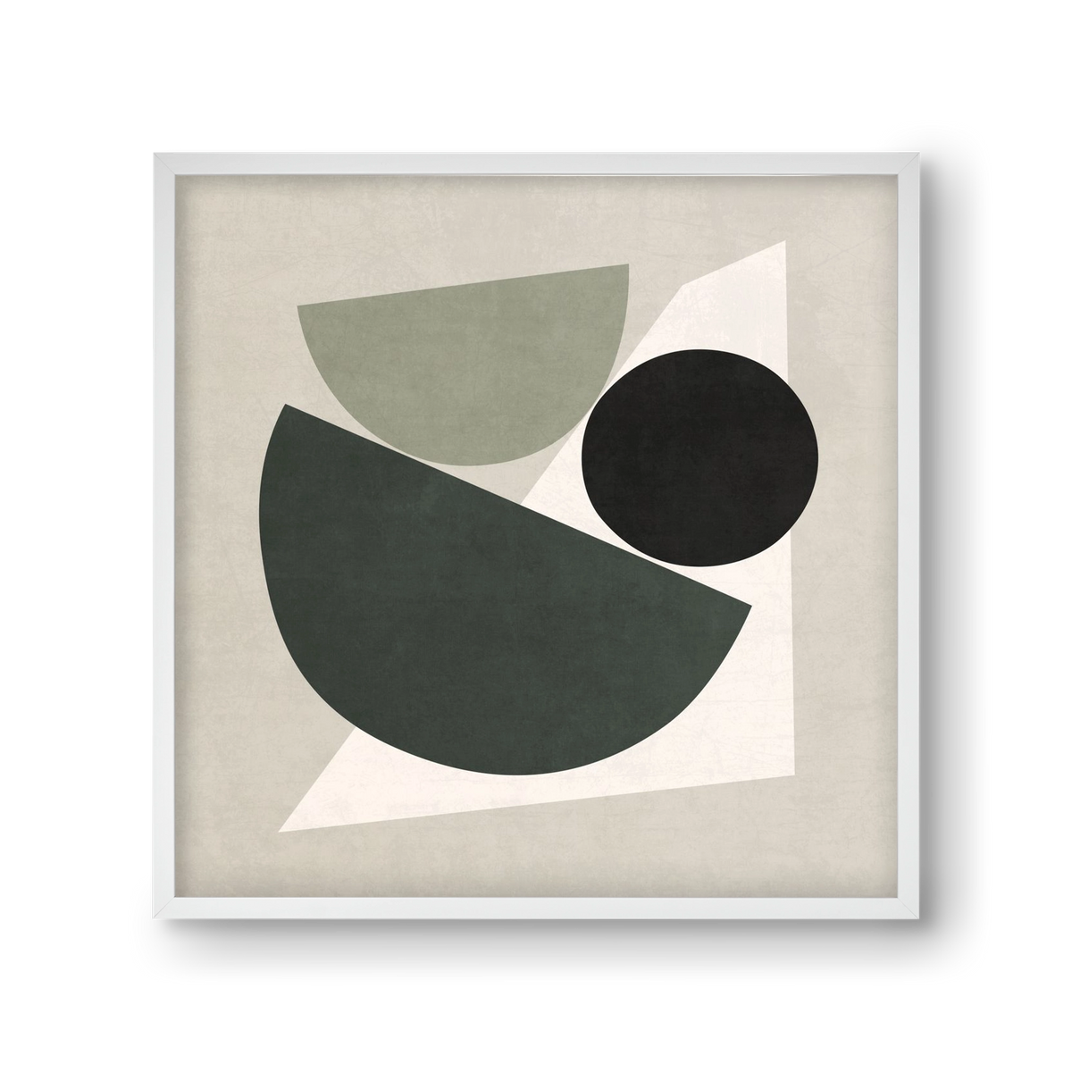 ABSTRACT ART - GEOMETRIC SHAPES 04, 30x30 cm (30x30 cm), Fehér keret