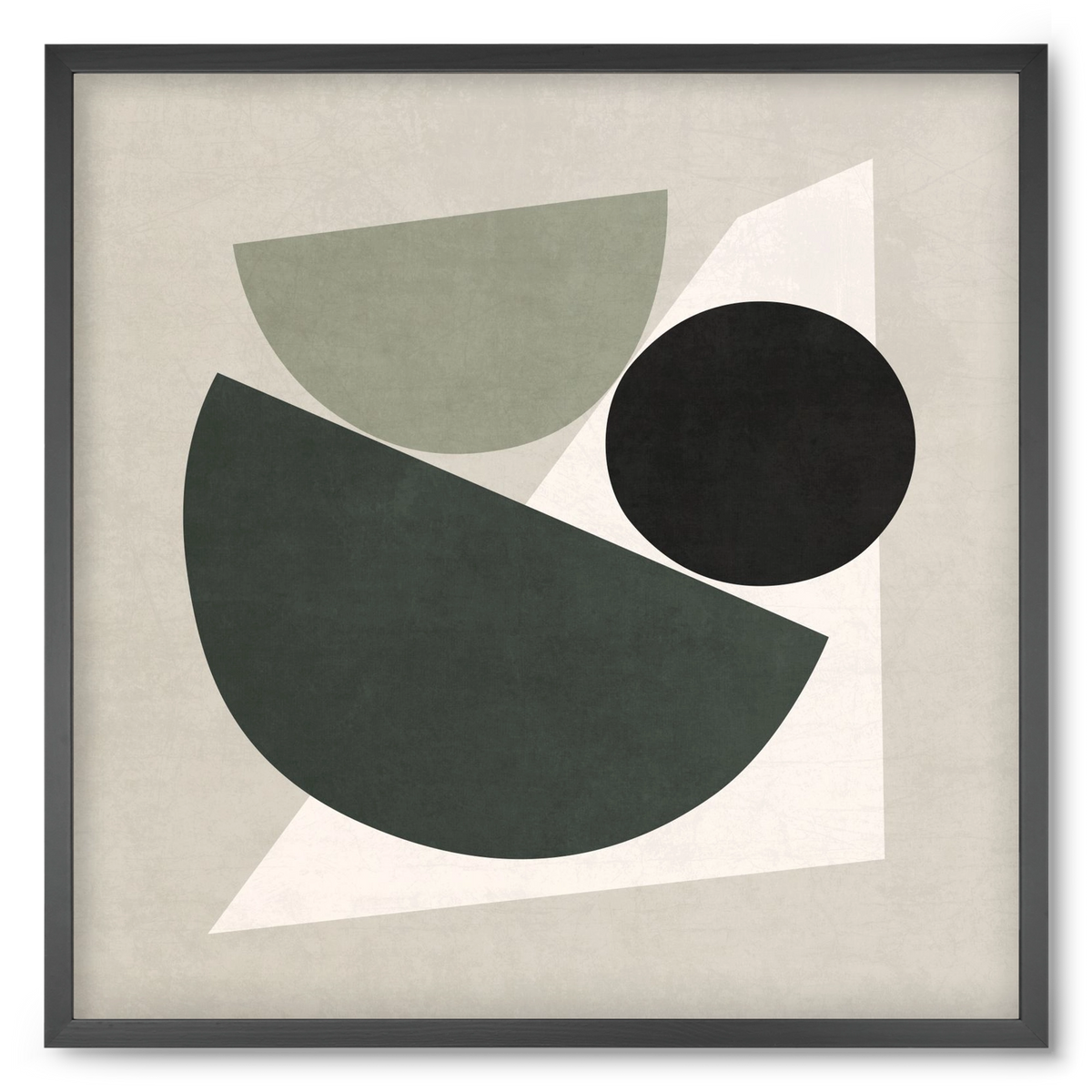 ABSTRACT ART - GEOMETRIC SHAPES 04, 50x50 cm (50x50 cm), Fekete keret