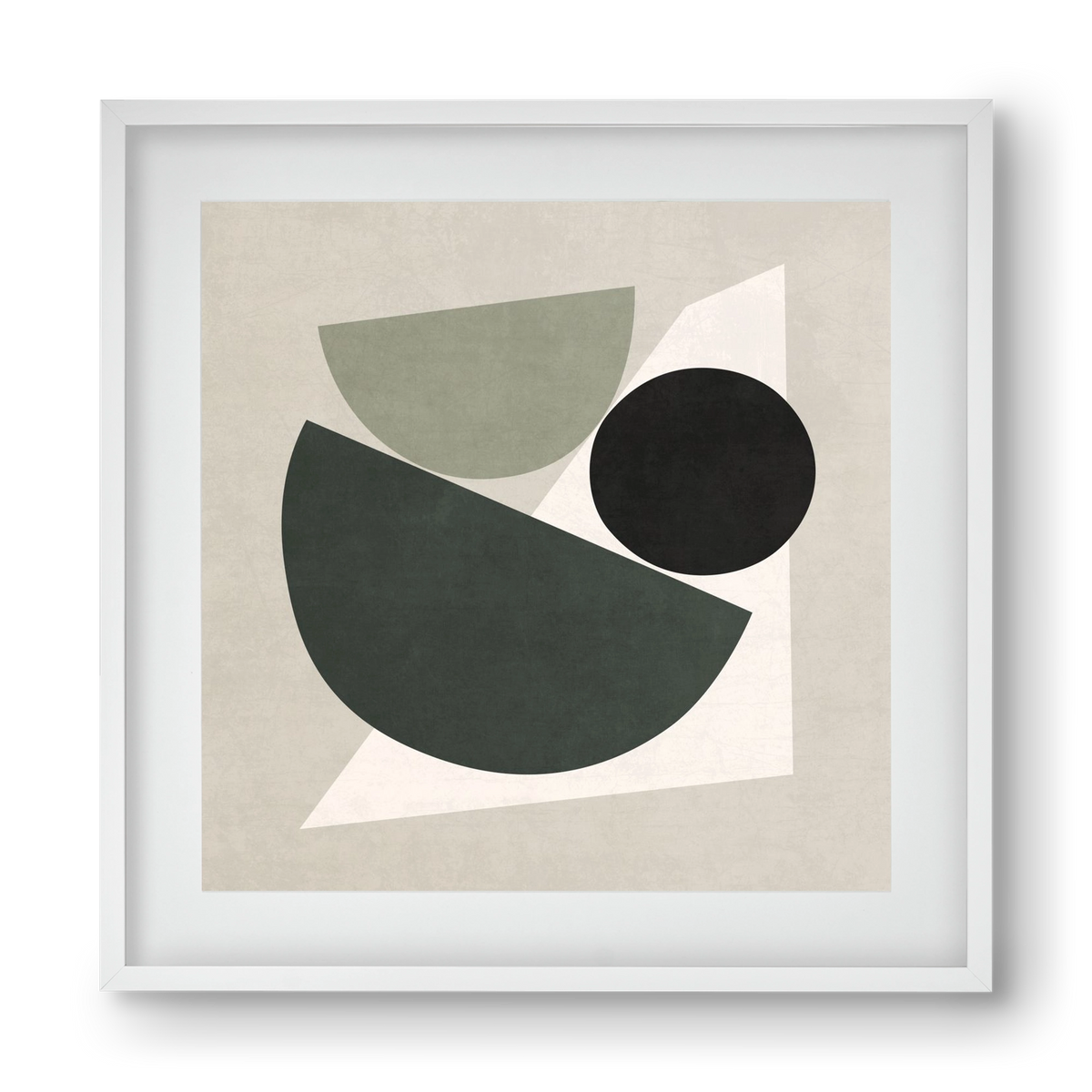 ABSTRACT ART - GEOMETRIC SHAPES 04, 40x40 cm (30x30 cm), Fehér keret, paszpartuval