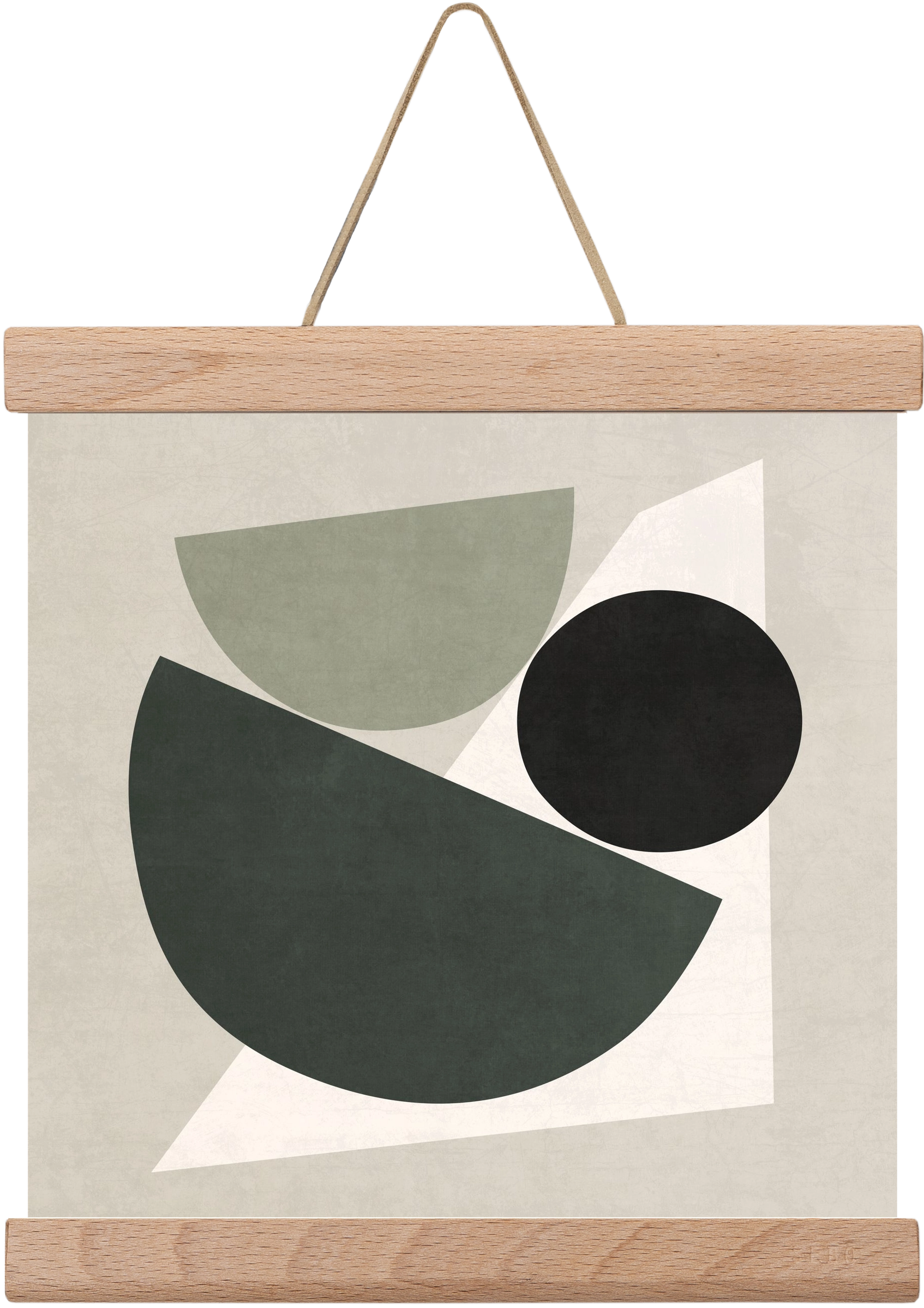 ABSTRACT ART - GEOMETRIC SHAPES 04, 20x20 cm (20x20 cm), Tölgy akasztó