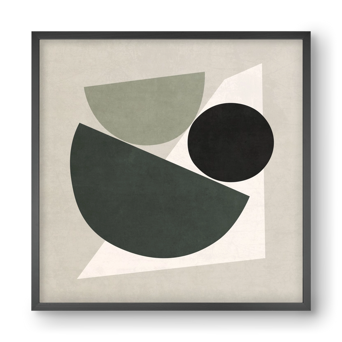 ABSTRACT ART - GEOMETRIC SHAPES 04, 40x40 cm (40x40 cm), Fekete keret