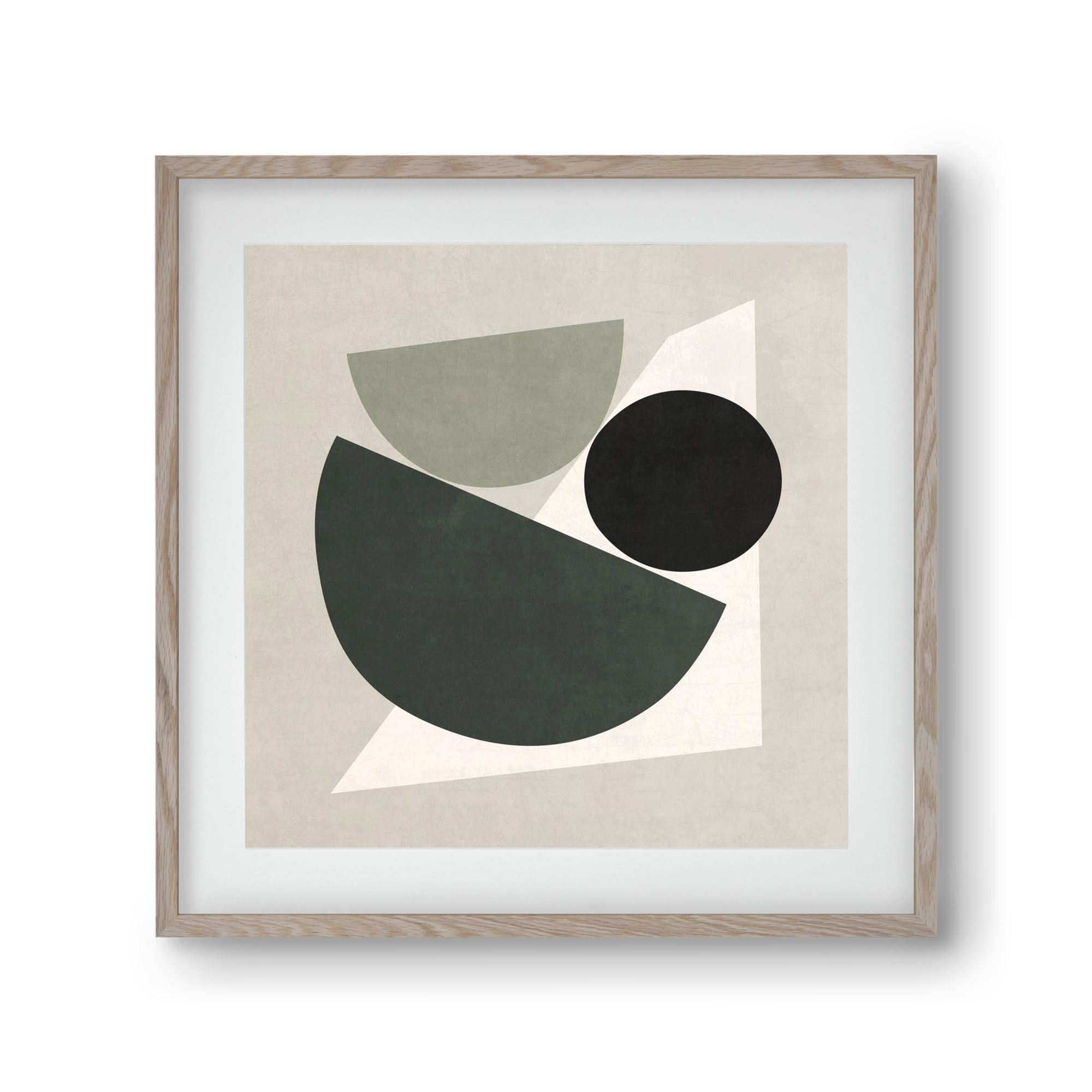 ABSTRACT ART - GEOMETRIC SHAPES 04, 30x30 cm (20x20 cm), Tölgy keret, paszpartuval