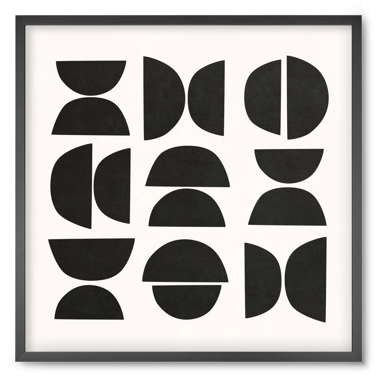 MINIMAL GEOMETIC ART 04, 50x50 cm (50x50 cm), Fekete keret