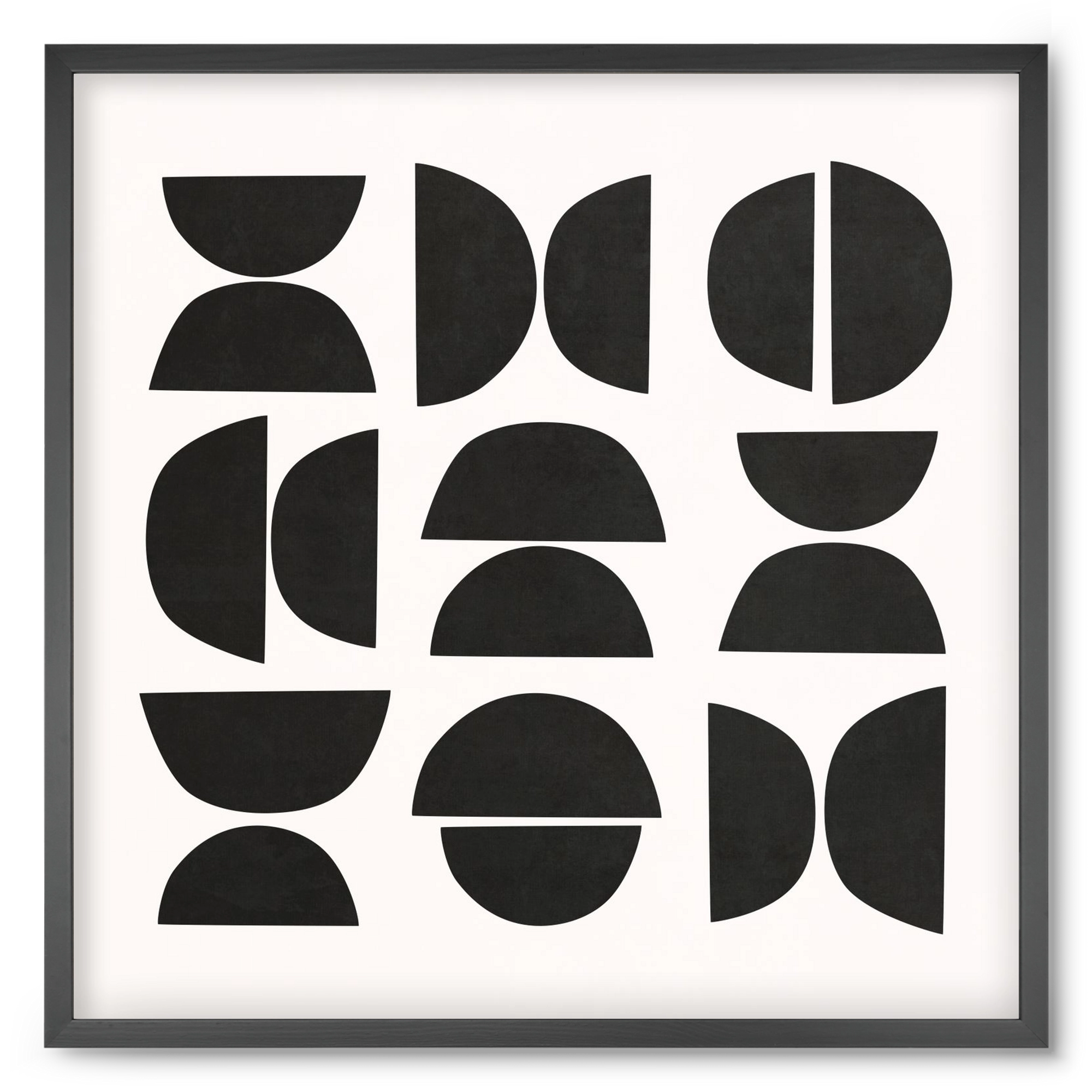 MINIMAL GEOMETIC ART 04, 50x50 cm (50x50 cm), Fekete keret