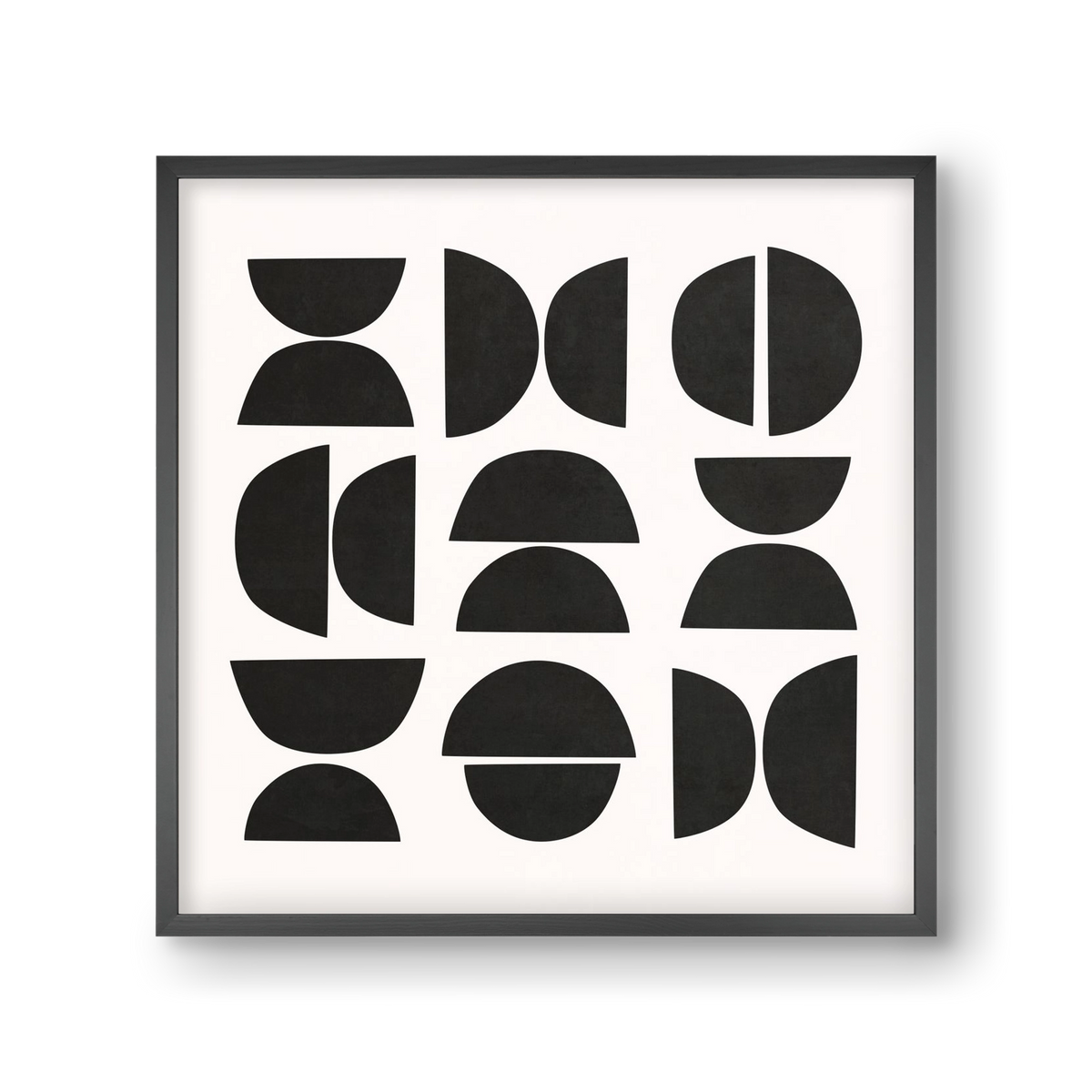 MINIMAL GEOMETIC ART 04, 30x30 cm (30x30 cm), Fekete keret