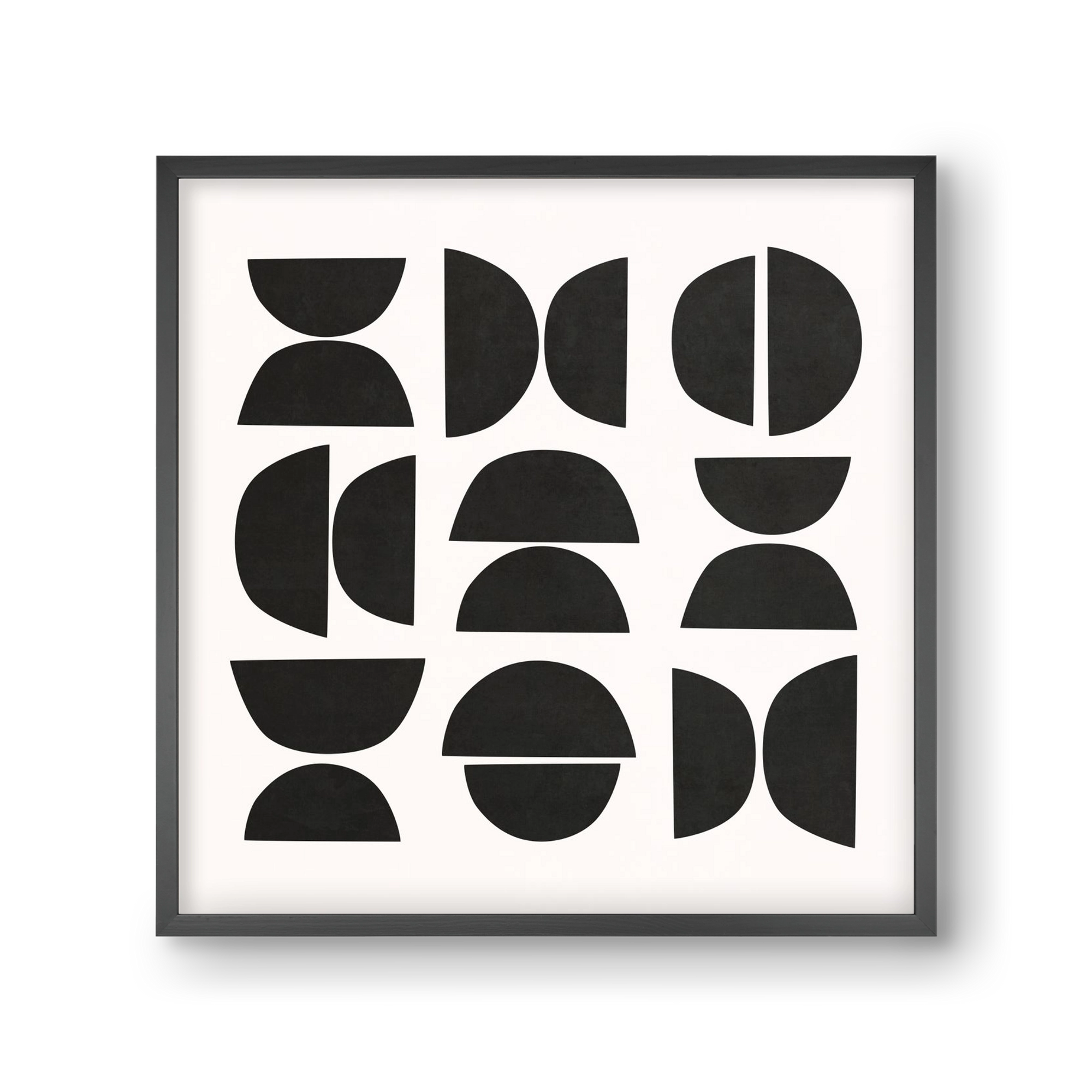 MINIMAL GEOMETIC ART 04, 30x30 cm (30x30 cm), Fekete keret