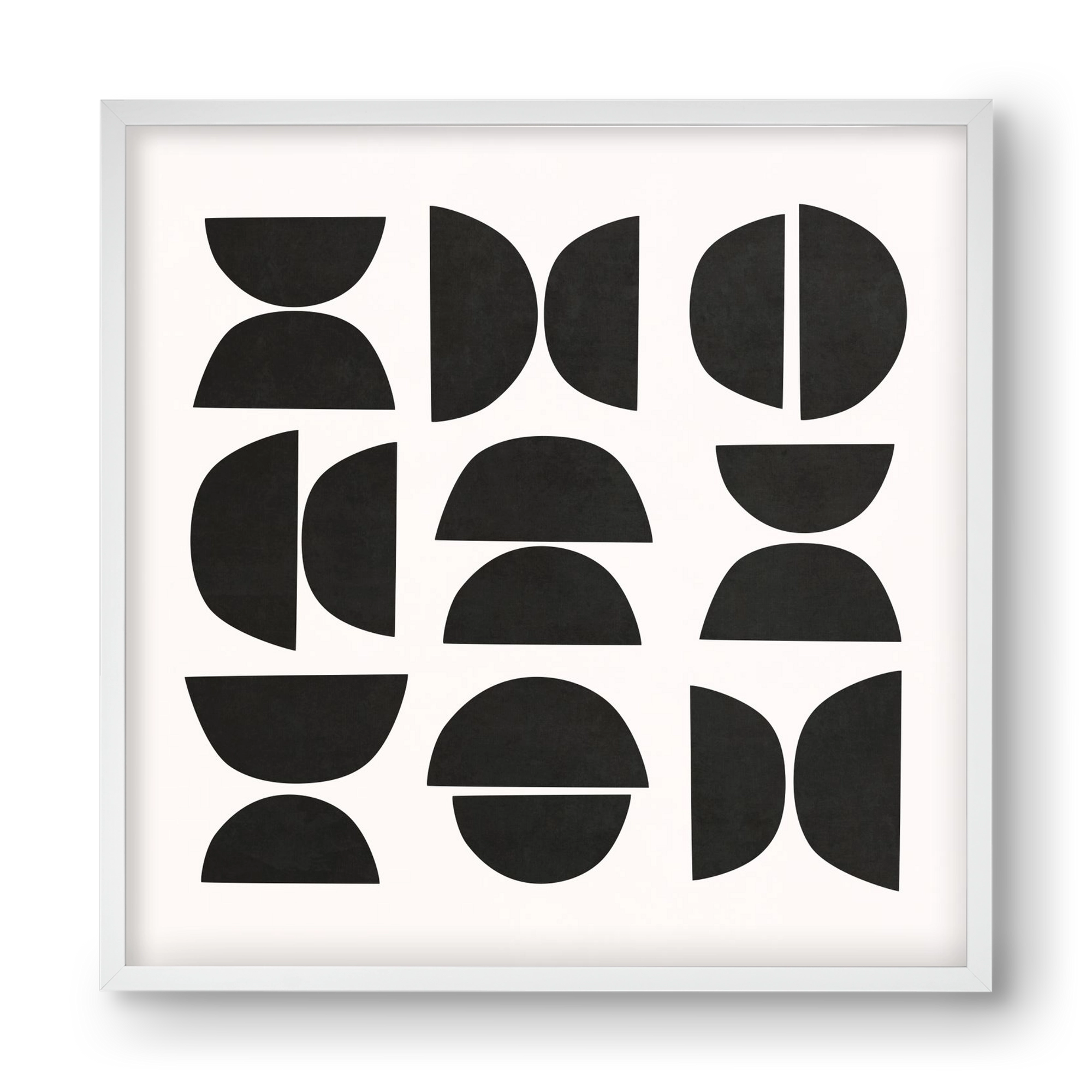 MINIMAL GEOMETIC ART 04, 40x40 cm (40x40 cm), Fehér keret