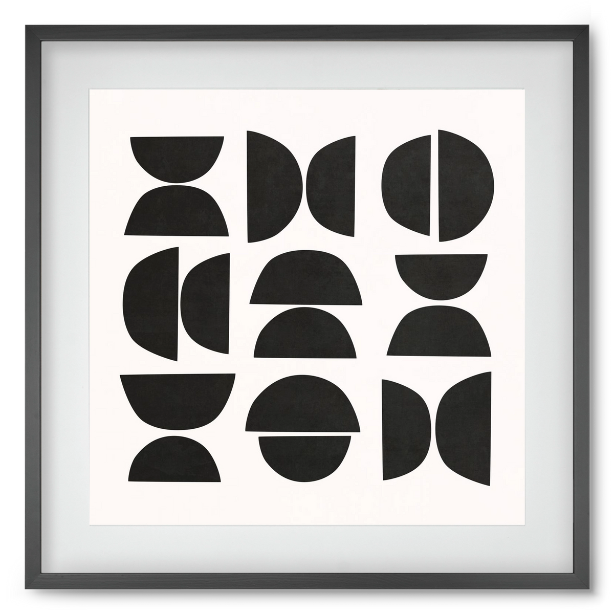 MINIMAL GEOMETIC ART 04, 50x50 cm (40x40 cm), Fekete keret, paszpartuval