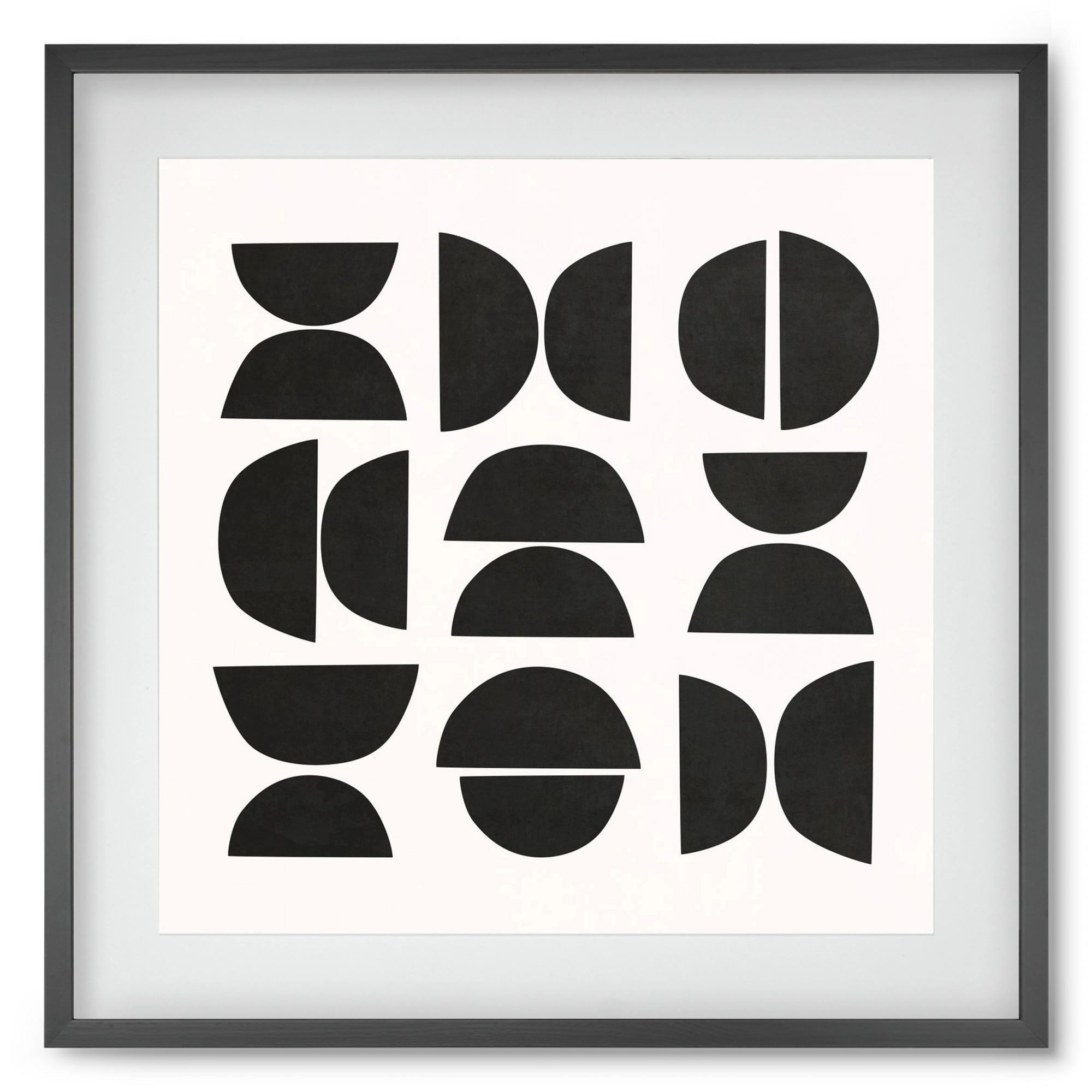 MINIMAL GEOMETIC ART 04, 50x50 cm (40x40 cm), Fekete keret, paszpartuval