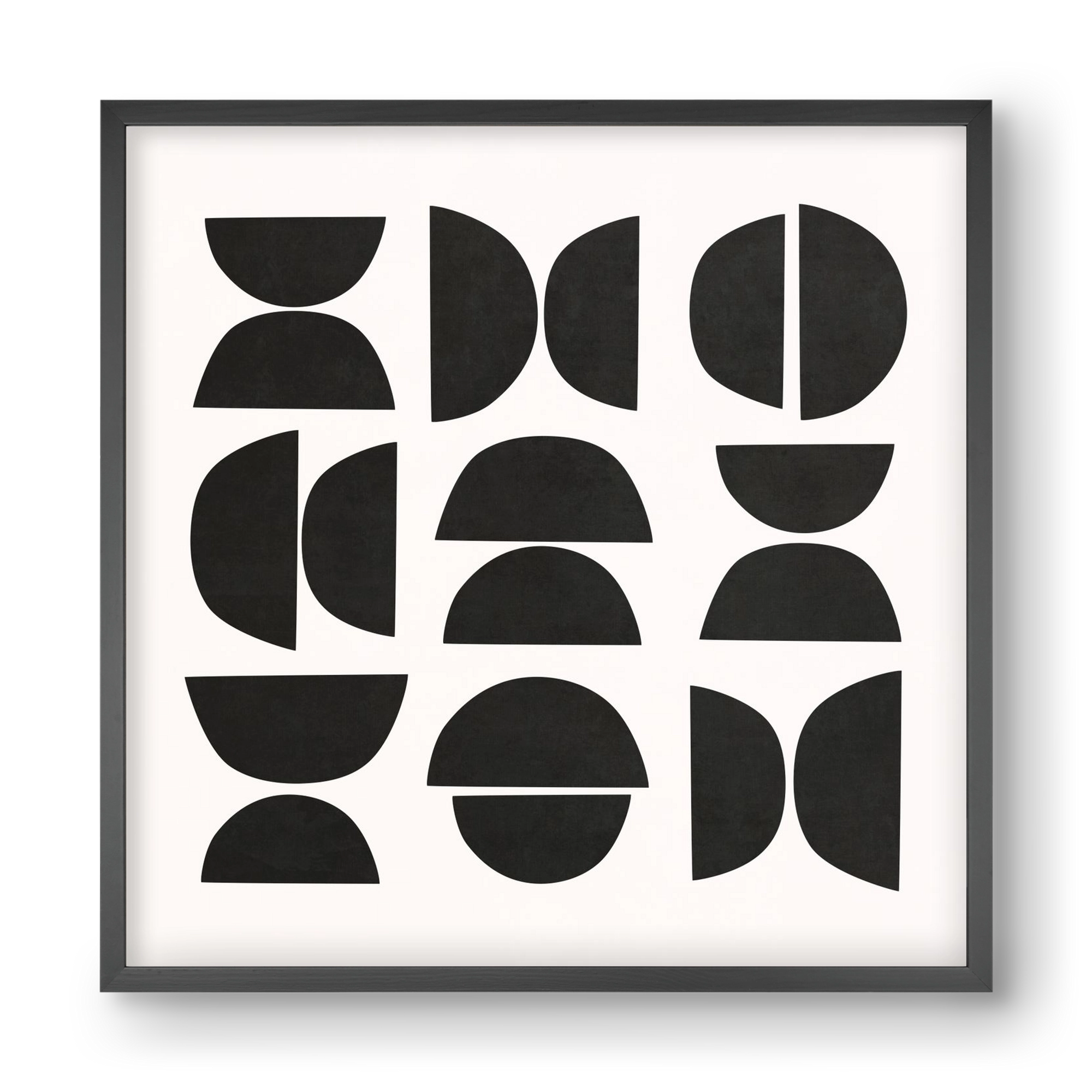 MINIMAL GEOMETIC ART 04, 40x40 cm (40x40 cm), Fekete keret