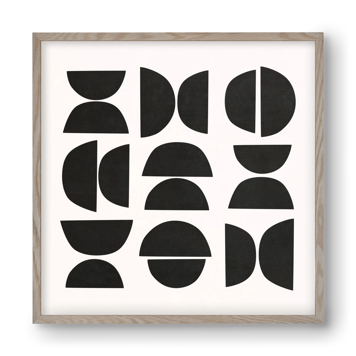 MINIMAL GEOMETIC ART 04, 40x40 cm (40x40 cm), Tölgy keret