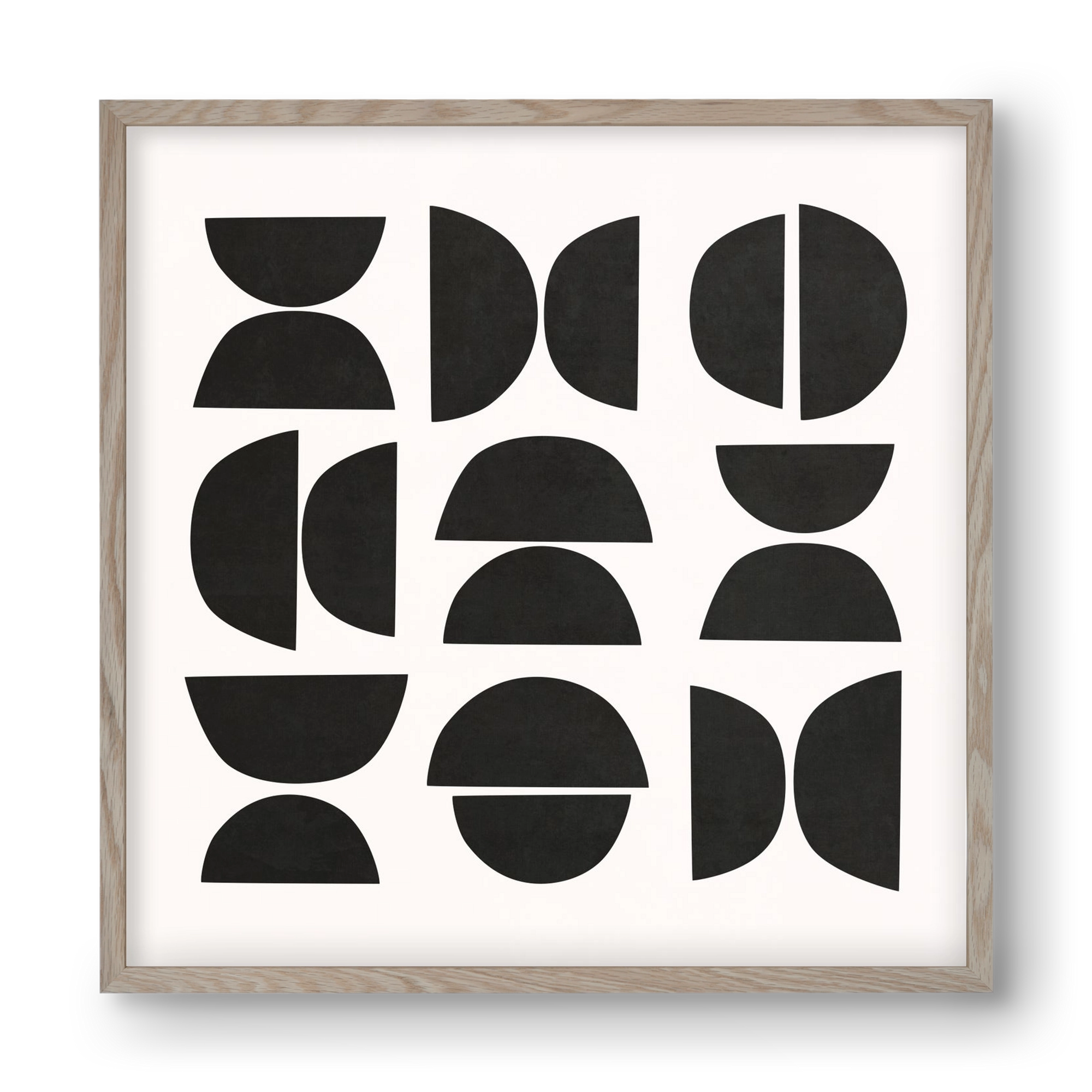 MINIMAL GEOMETIC ART 04, 40x40 cm (40x40 cm), Tölgy keret