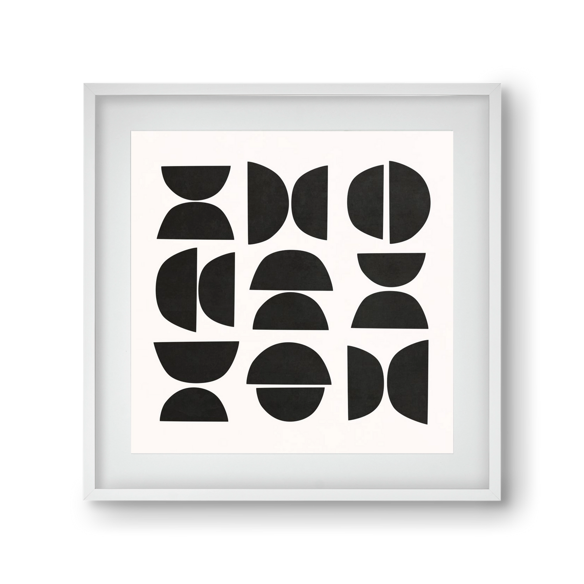 MINIMAL GEOMETIC ART 04, 30x30 cm (20x20 cm), Fehér keret, paszpartuval