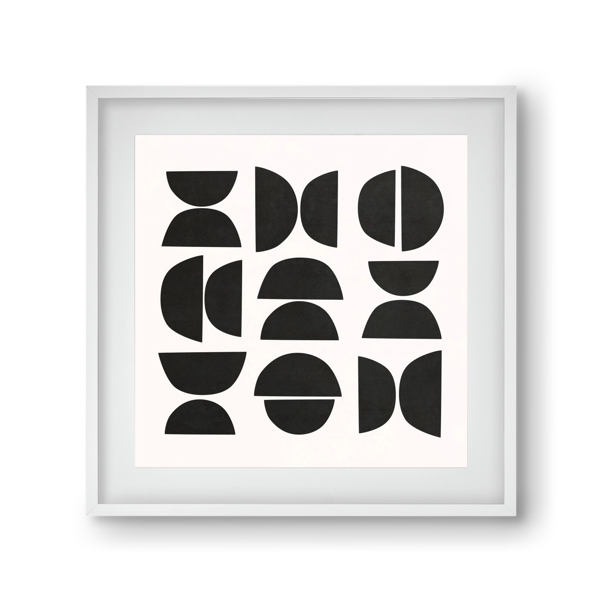 MINIMAL GEOMETIC ART 04, 30x30 cm (20x20 cm), Fehér keret, paszpartuval