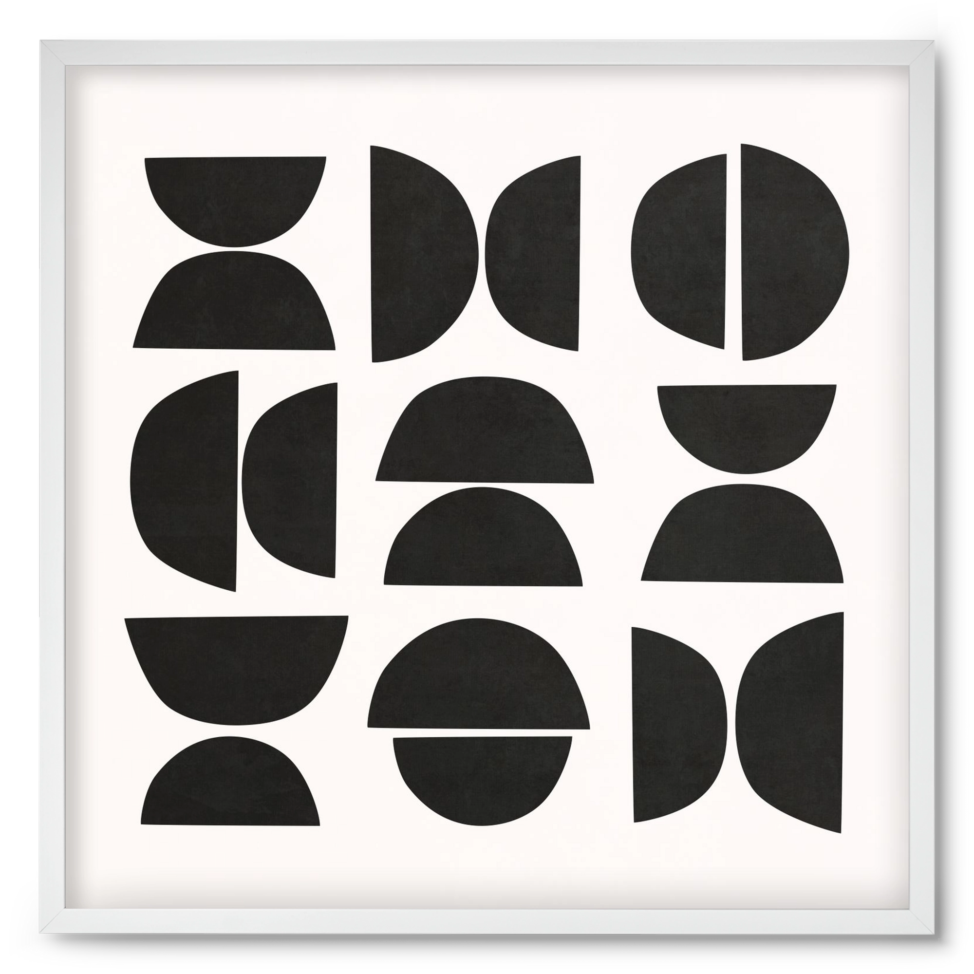 MINIMAL GEOMETIC ART 04, 50x50 cm (50x50 cm), Fehér keret