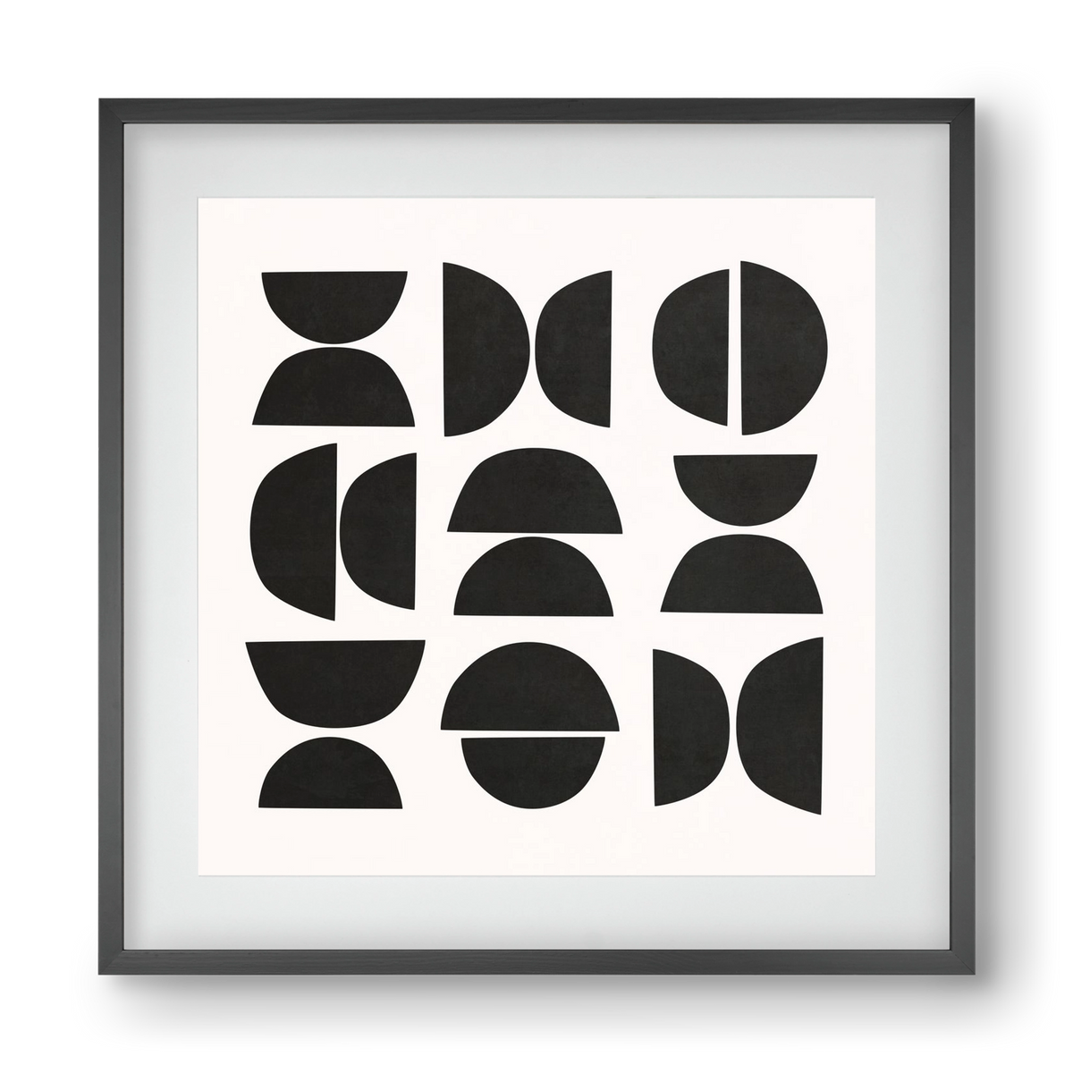 MINIMAL GEOMETIC ART 04, 40x40 cm (30x30 cm), Fekete keret, paszpartuval