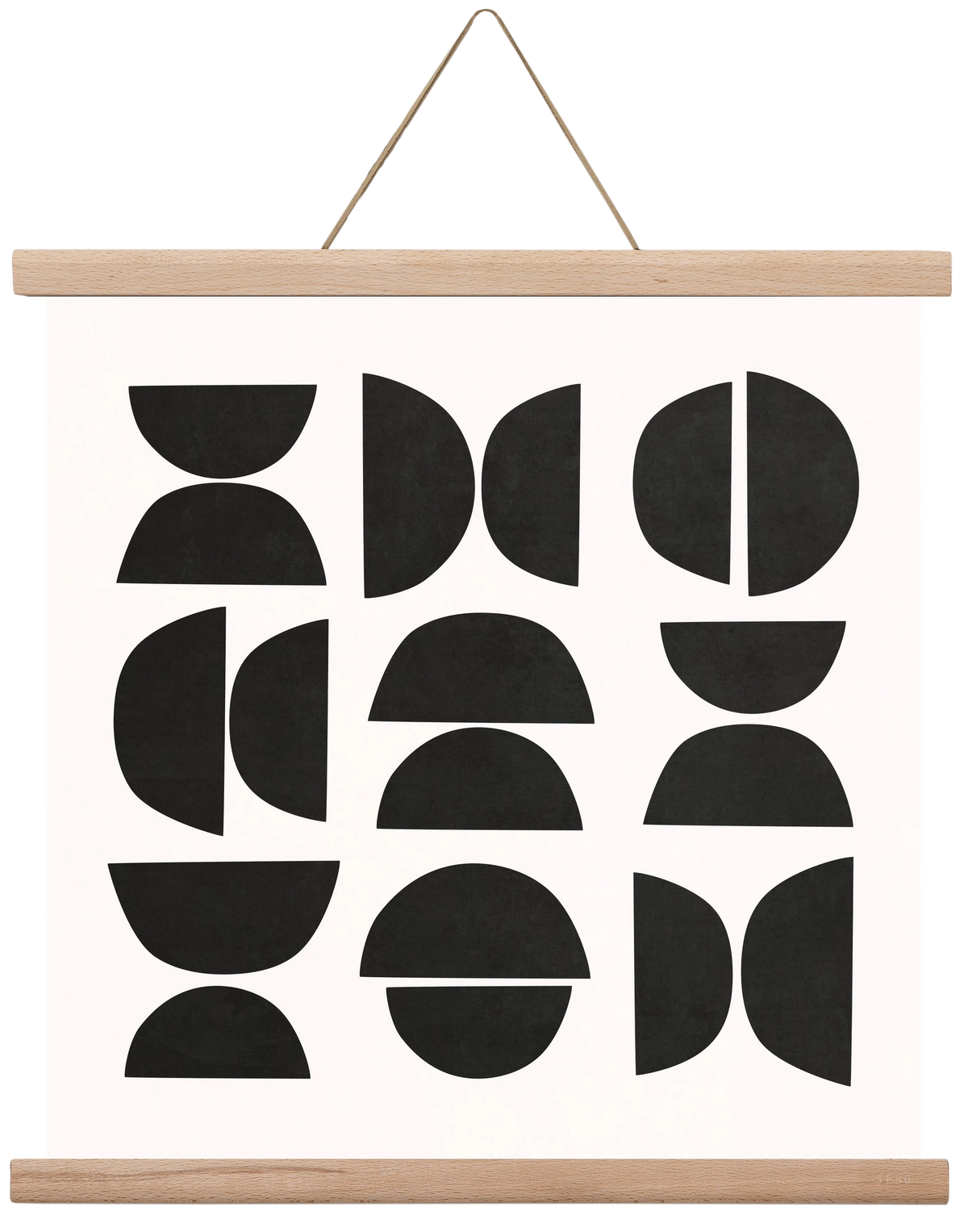 MINIMAL GEOMETIC ART 04, 40x40 cm (40x40 cm), Tölgy akasztó