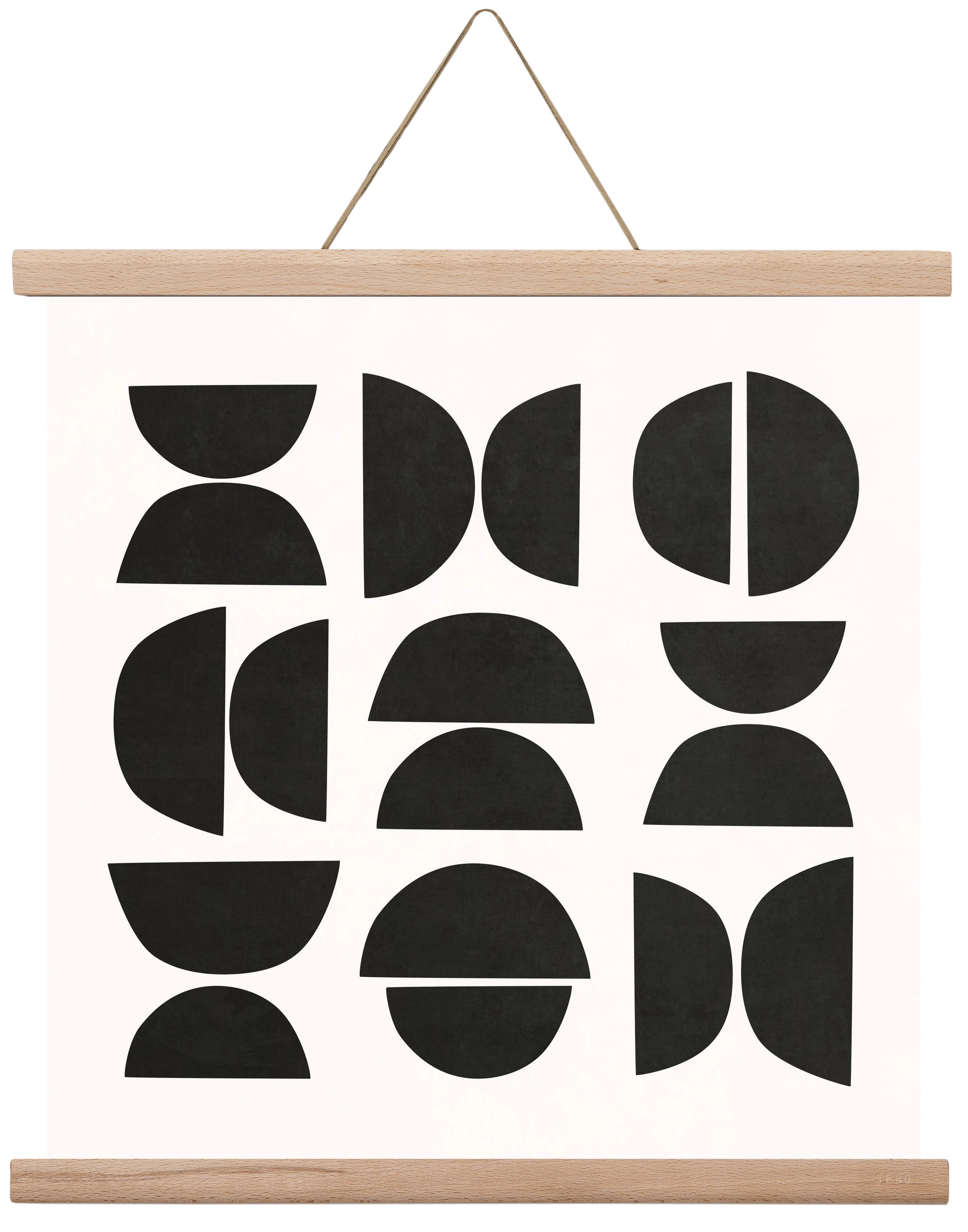 MINIMAL GEOMETIC ART 04, 40x40 cm (40x40 cm), Tölgy akasztó