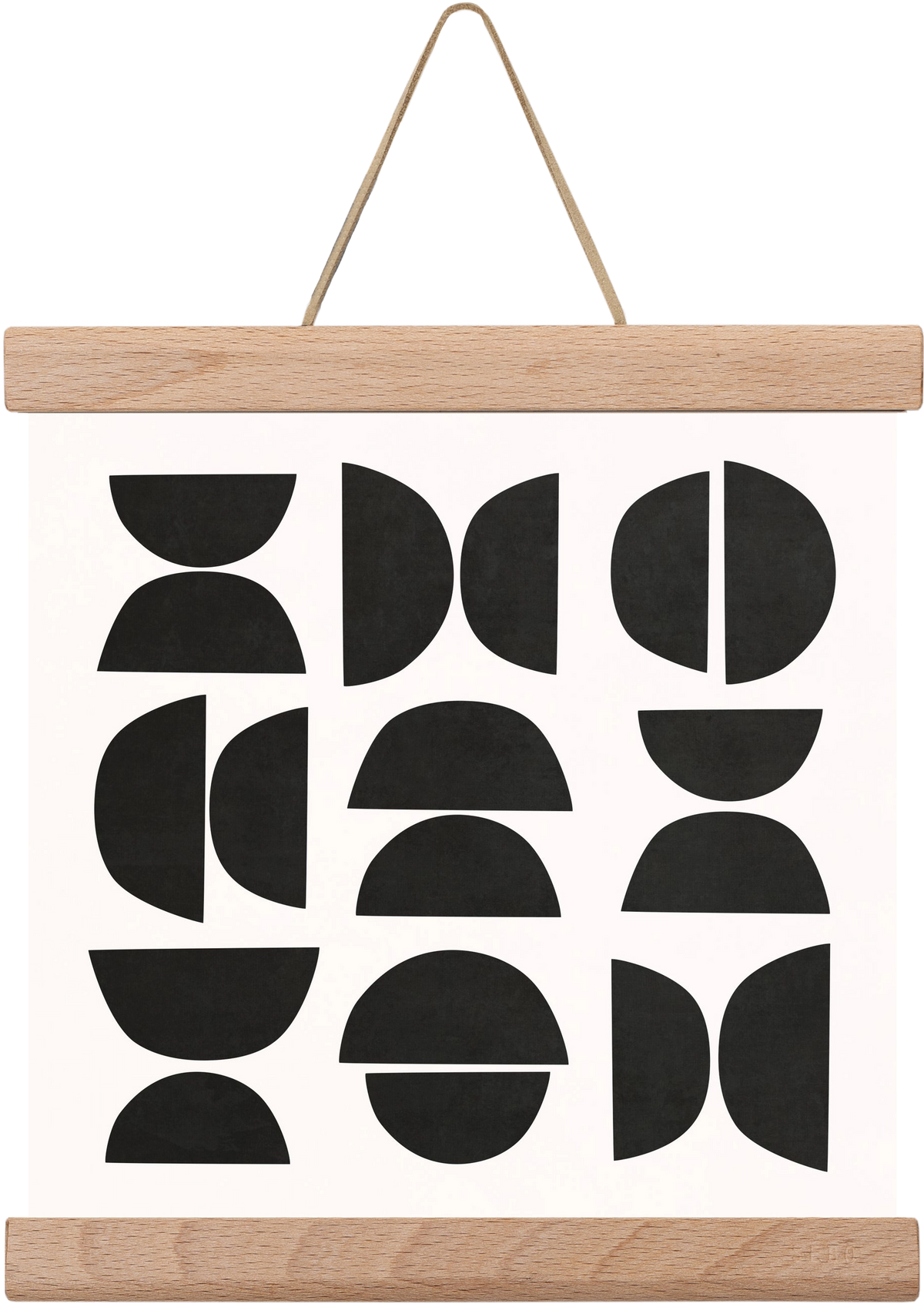 MINIMAL GEOMETIC ART 04, 20x20 cm (20x20 cm), Tölgy akasztó