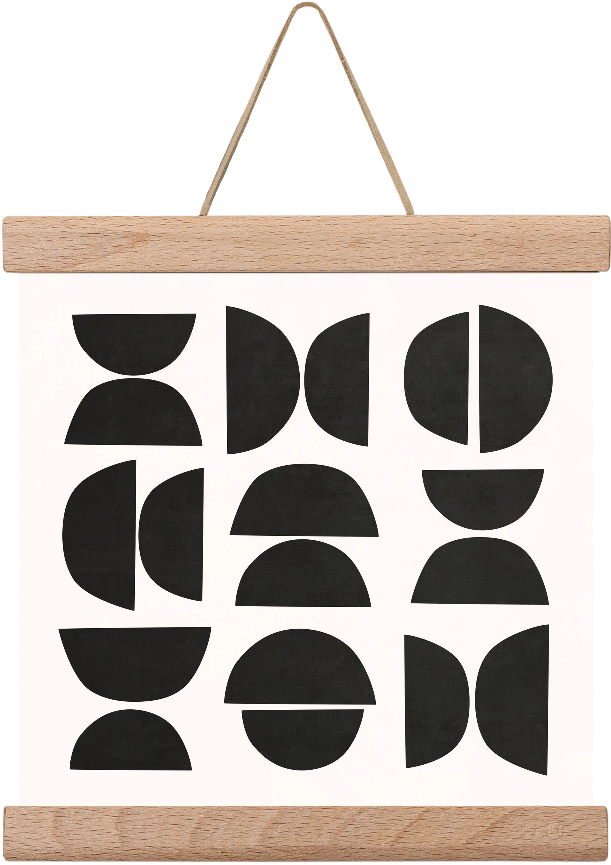 MINIMAL GEOMETIC ART 04, 20x20 cm (20x20 cm), Tölgy akasztó