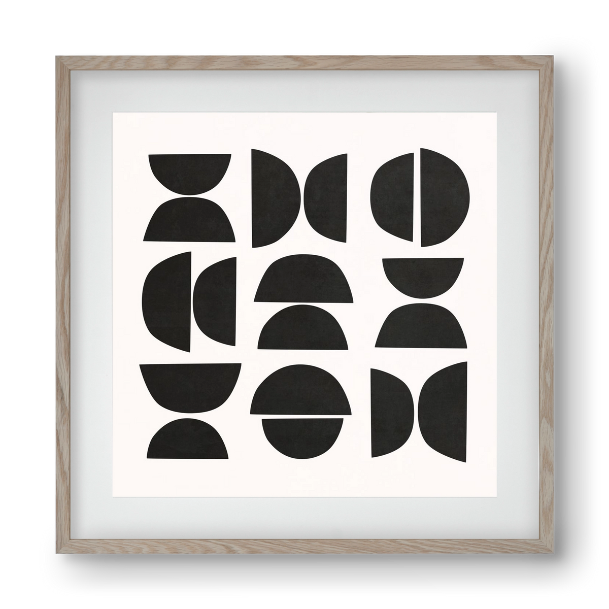 MINIMAL GEOMETIC ART 04, 40x40 cm (30x30 cm), Tölgy keret, paszpartuval