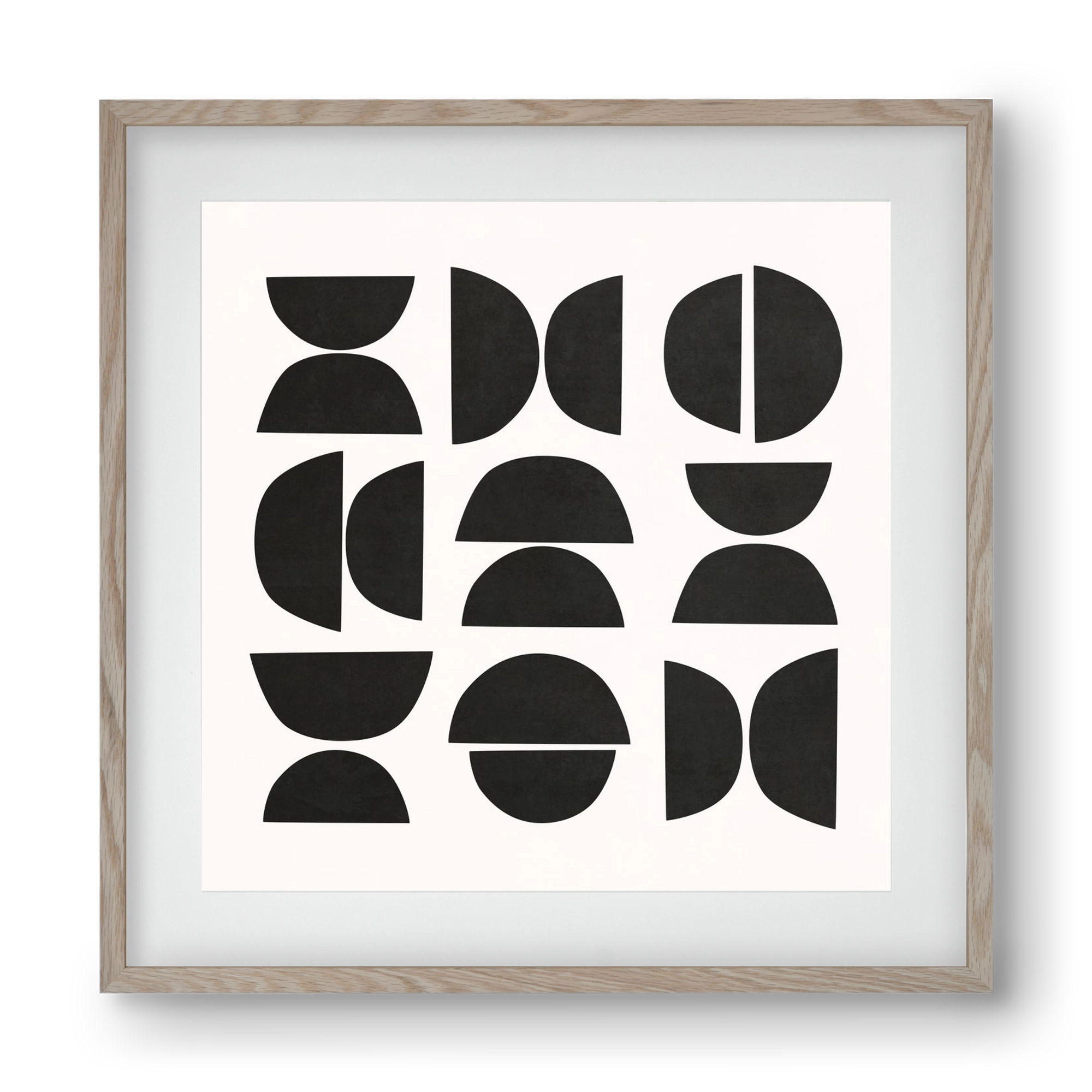 MINIMAL GEOMETIC ART 04, 40x40 cm (30x30 cm), Tölgy keret, paszpartuval