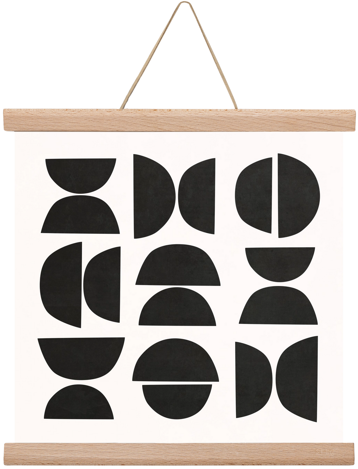 MINIMAL GEOMETIC ART 04, 30x30 cm (30x30 cm), Tölgy akasztó