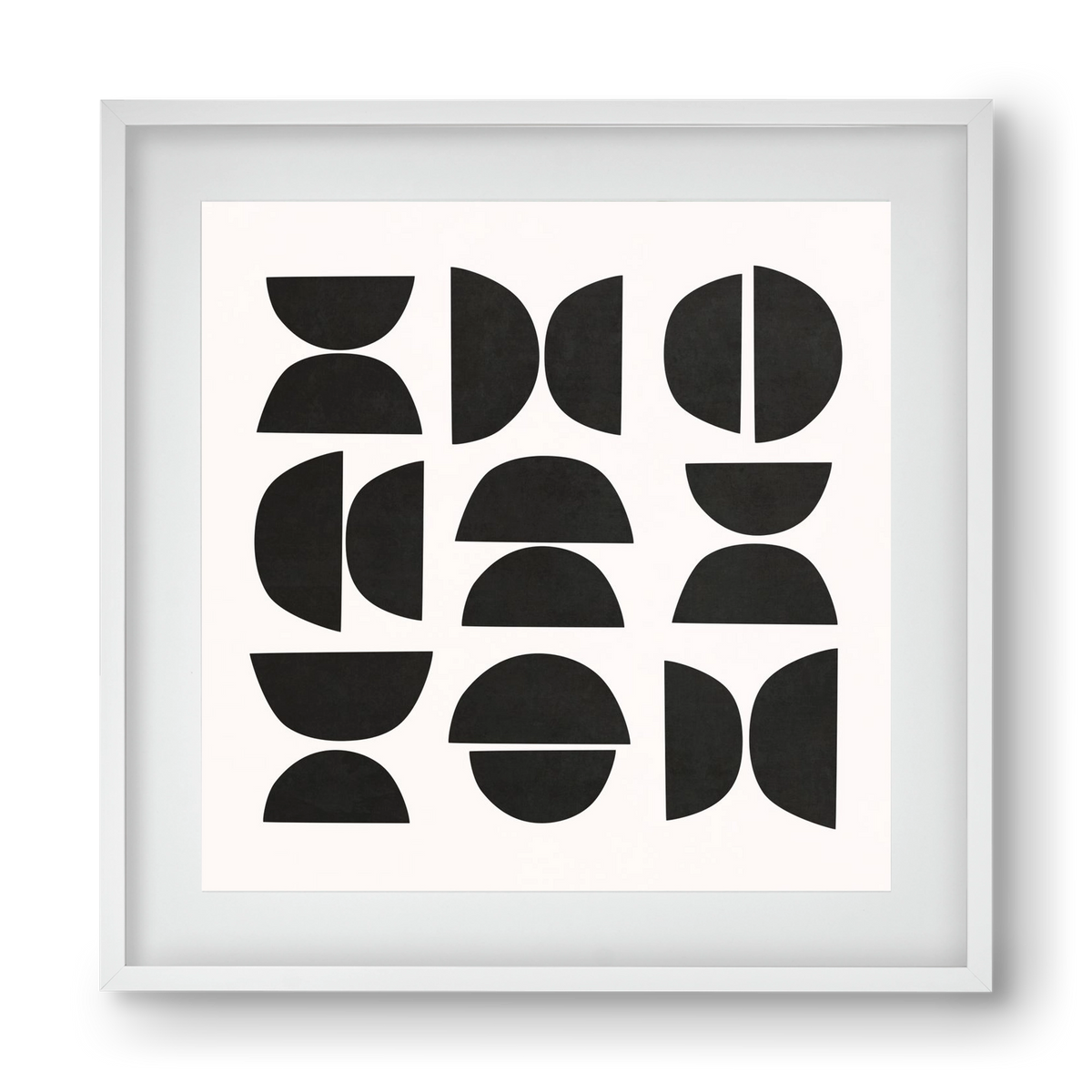 MINIMAL GEOMETIC ART 04, 40x40 cm (30x30 cm), Fehér keret, paszpartuval