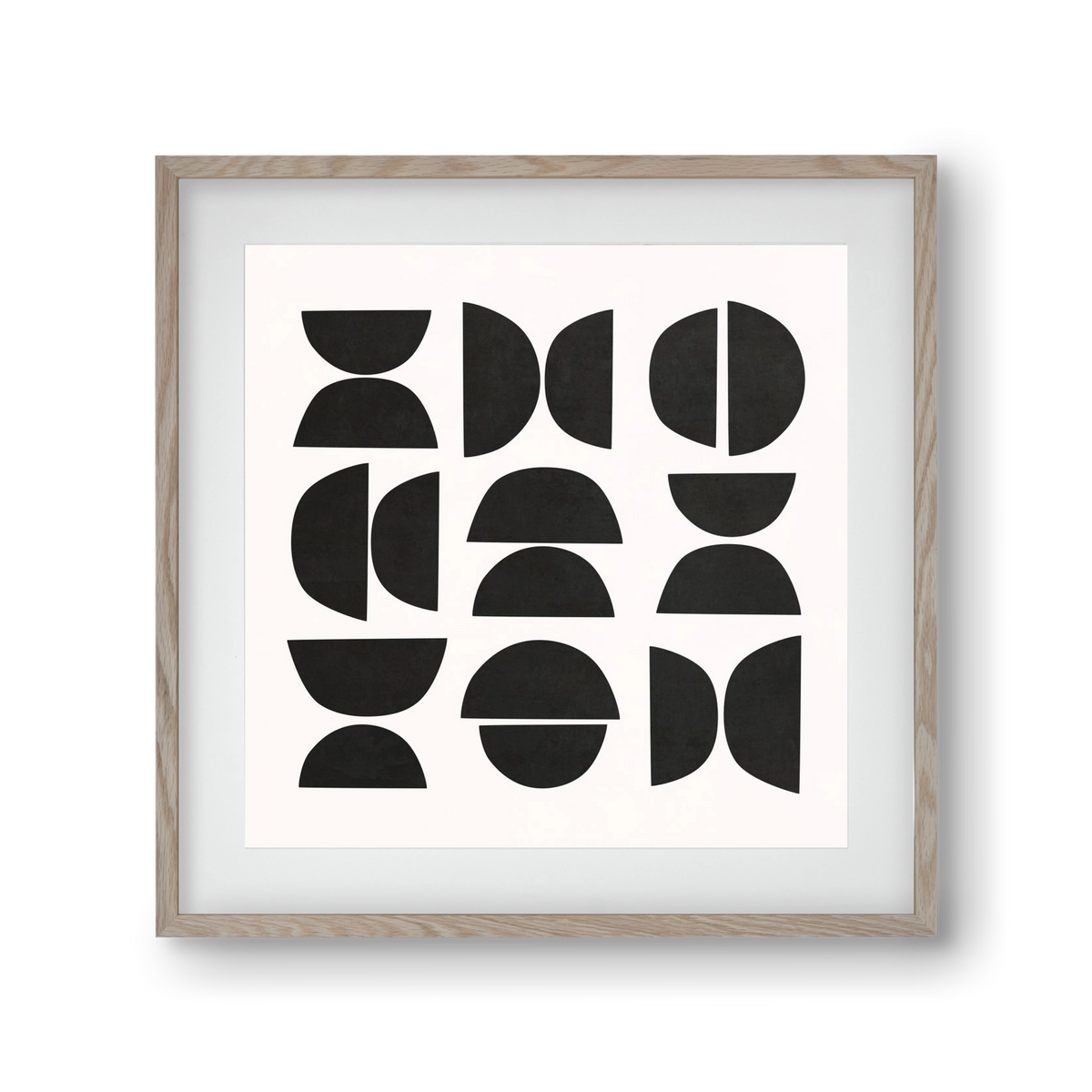 MINIMAL GEOMETIC ART 04, 30x30 cm (20x20 cm), Tölgy keret, paszpartuval