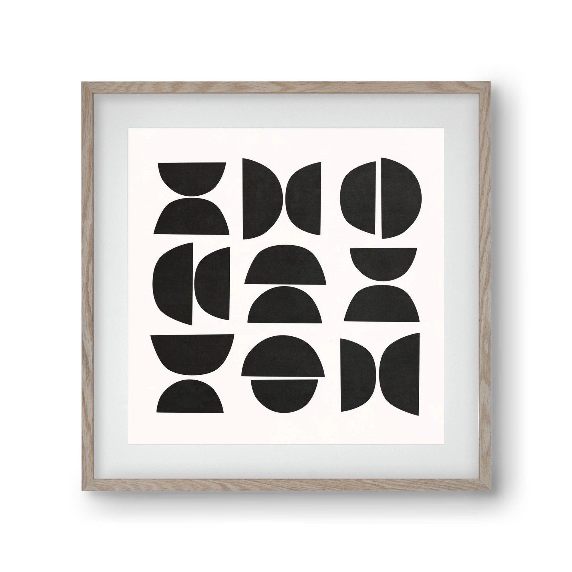 MINIMAL GEOMETIC ART 04, 30x30 cm (20x20 cm), Tölgy keret, paszpartuval