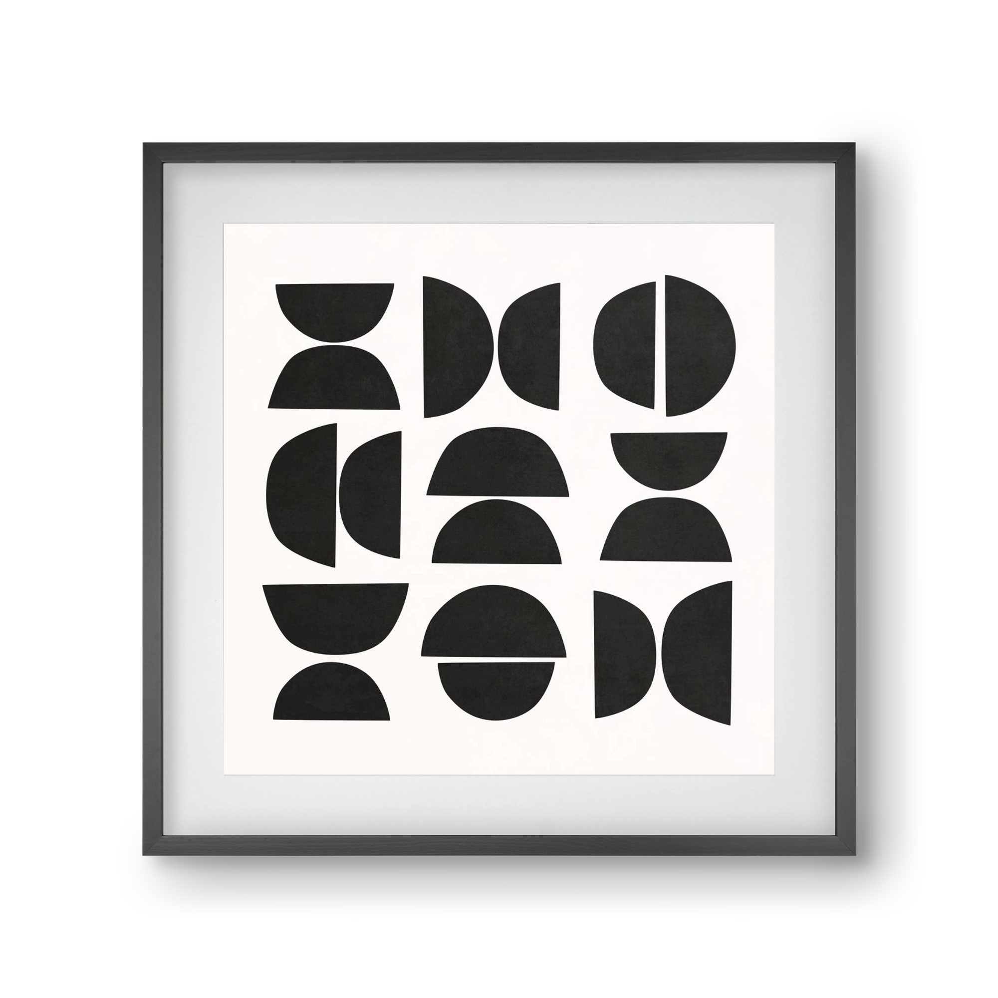 MINIMAL GEOMETIC ART 04, 30x30 cm (20x20 cm), Fekete keret, paszpartuval