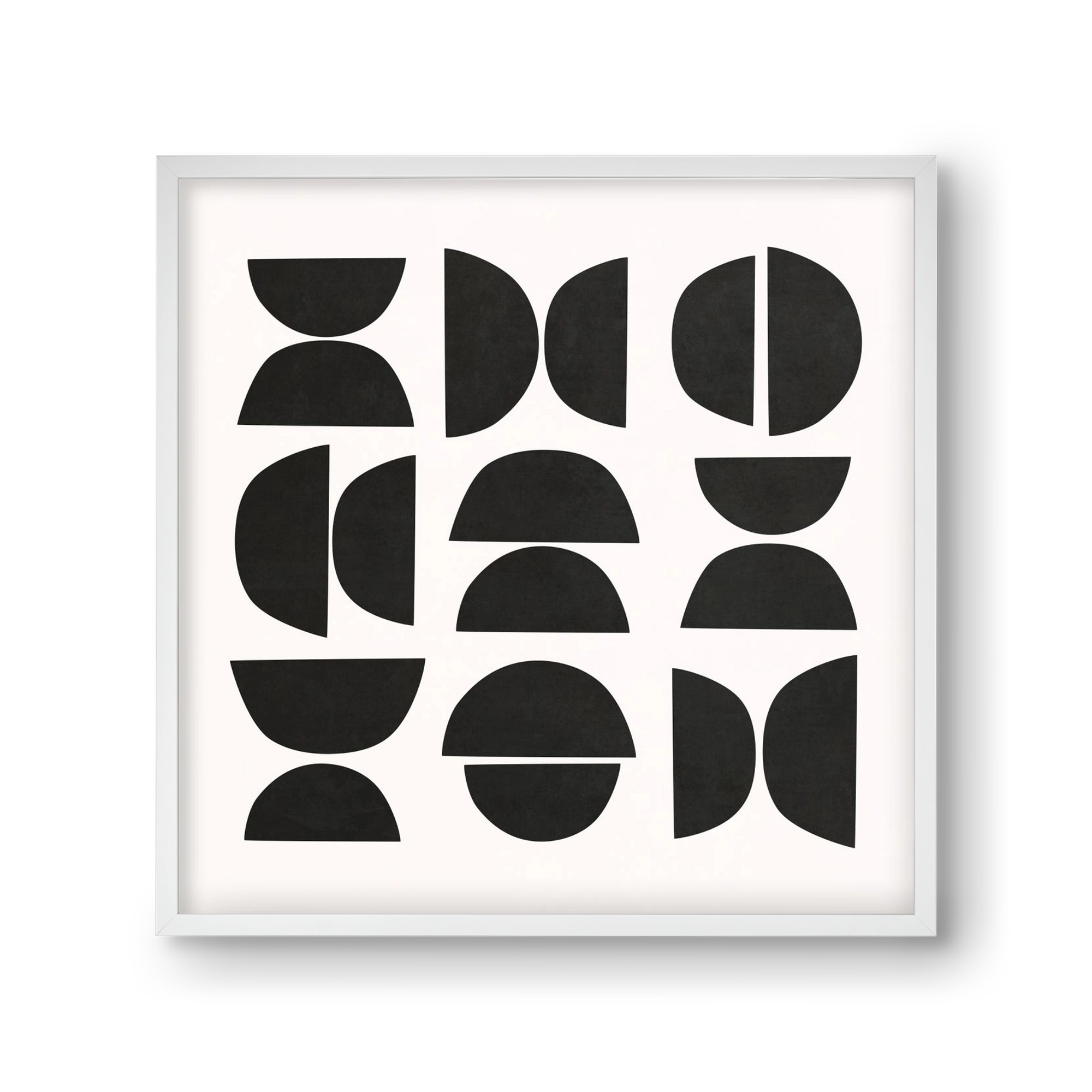 MINIMAL GEOMETIC ART 04, 30x30 cm (30x30 cm), Fehér keret