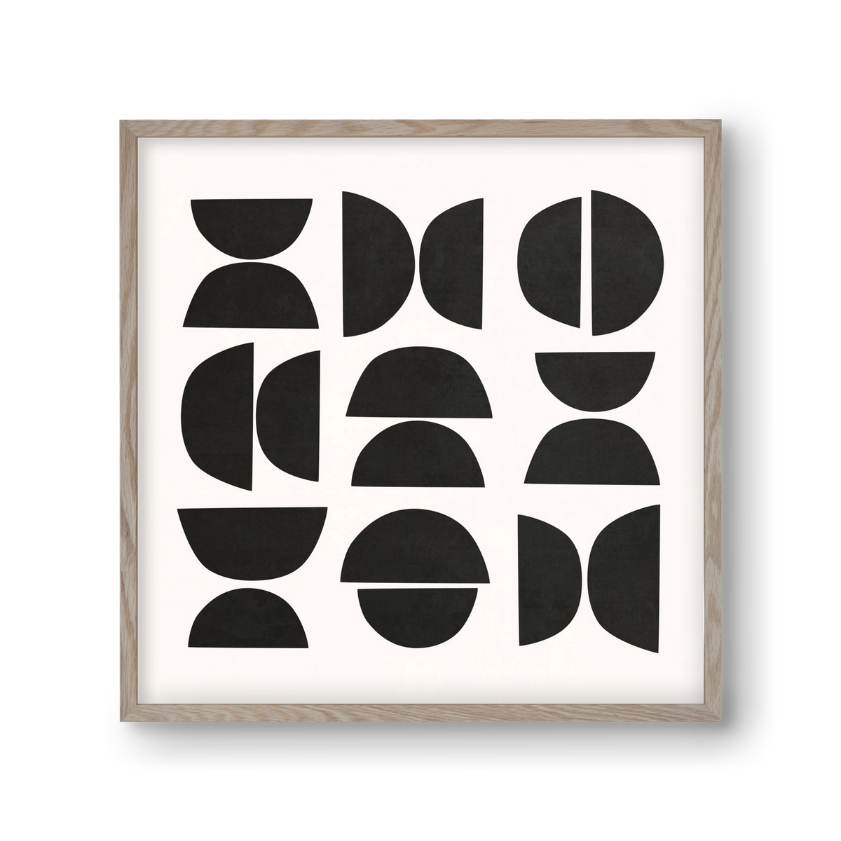 MINIMAL GEOMETIC ART 04, 30x30 cm (30x30 cm), Tölgy keret