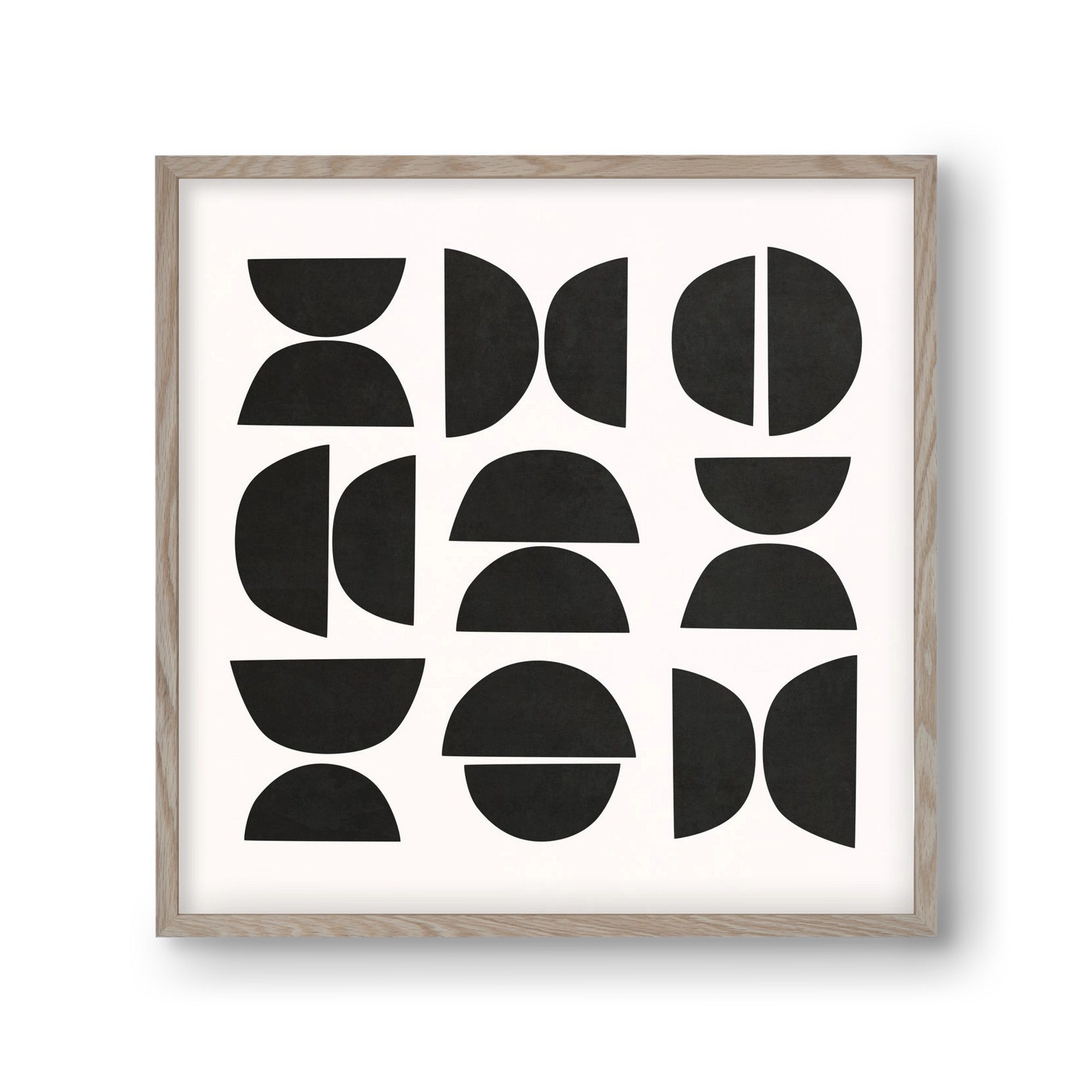 MINIMAL GEOMETIC ART 04, 30x30 cm (30x30 cm), Tölgy keret